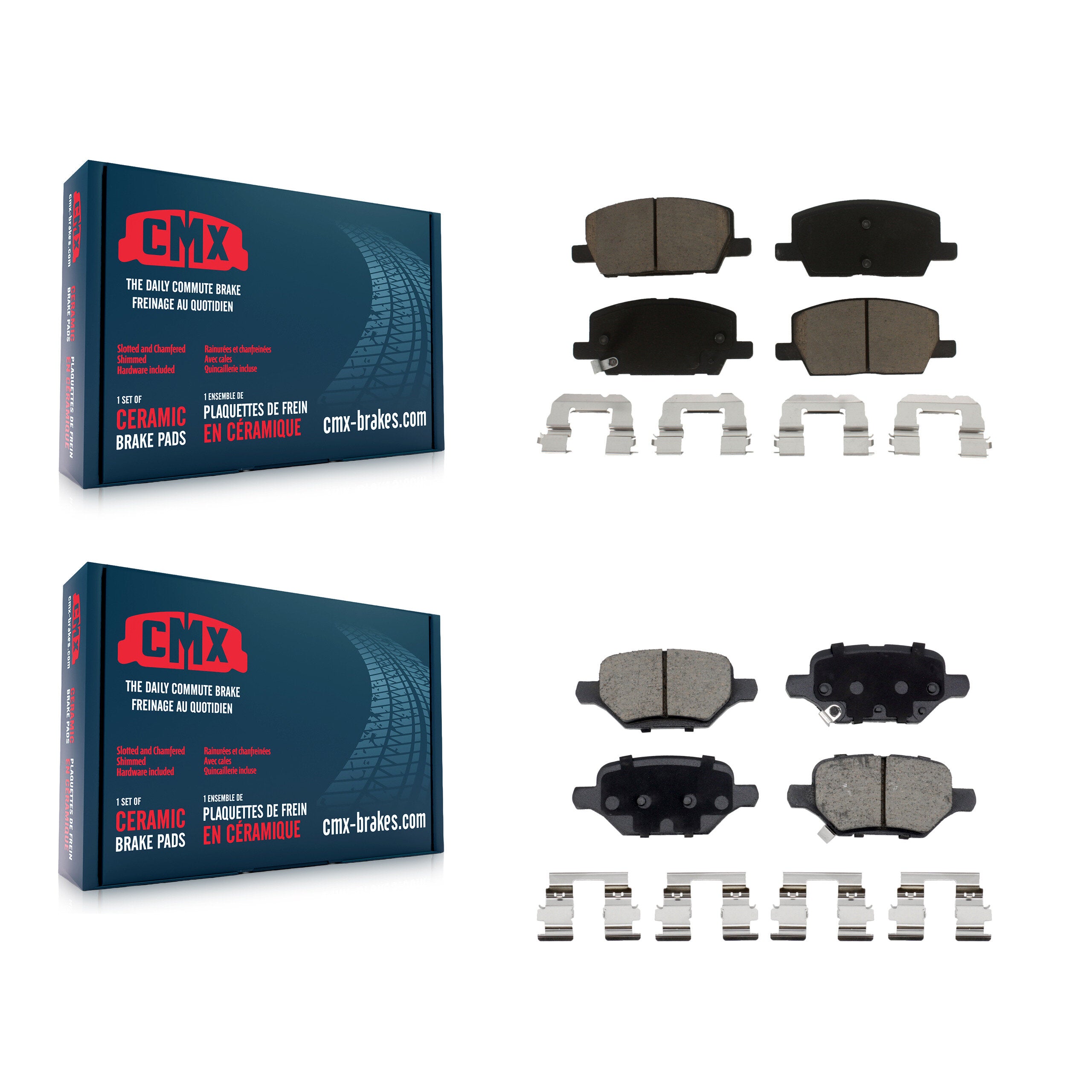 CMX KCX-100480 Disc Brake Pad for 2018-2022 Buick Encore, Chevrolet Trax - Front and Rear product image
