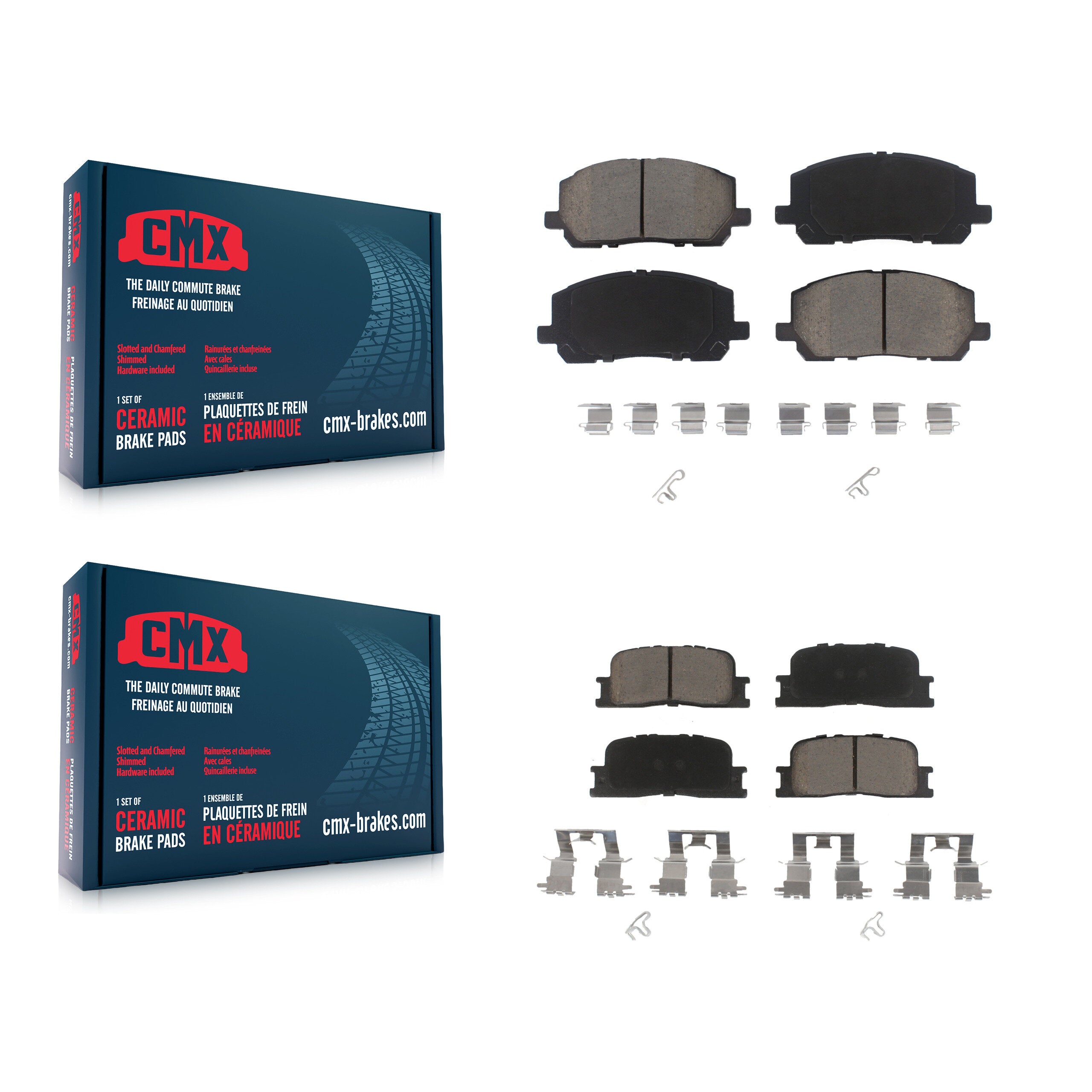 CMX KCX-100487 Disc Brake Pad for 2001-2003 Toyota Highlander - Front and Rear product image