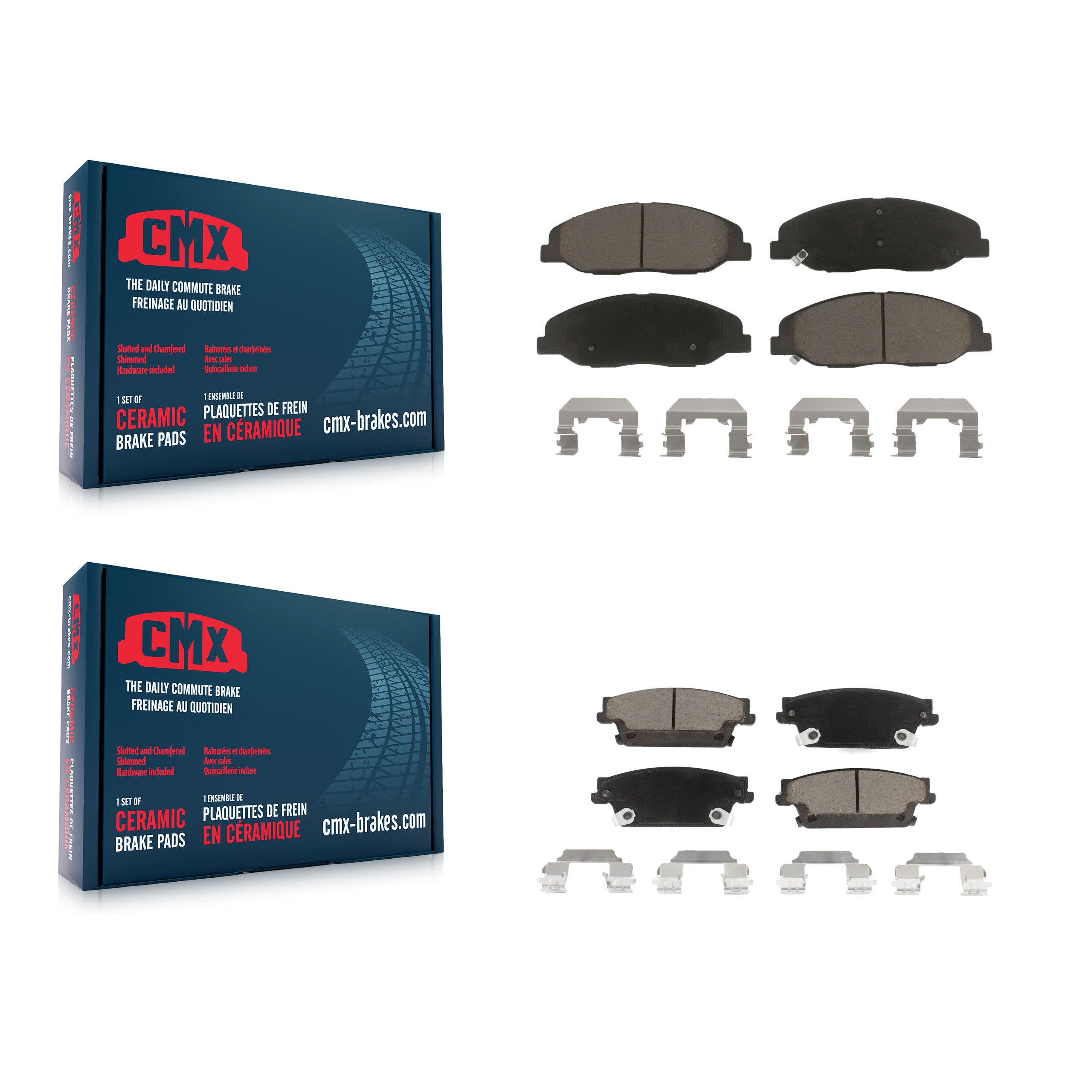 CMX KCX-100490 Disc Brake Pad for 2009-2011 Cadillac STS - Front and Rear product image