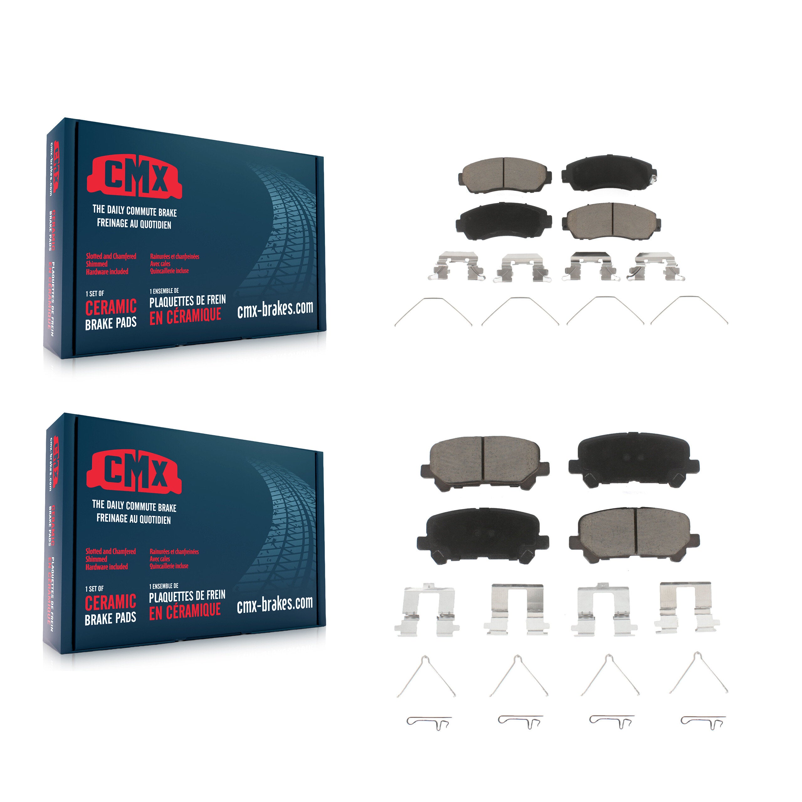 CMX KCX-100491 Disc Brake Pad for 2011-2017 Honda Odyssey - Front and Rear product image