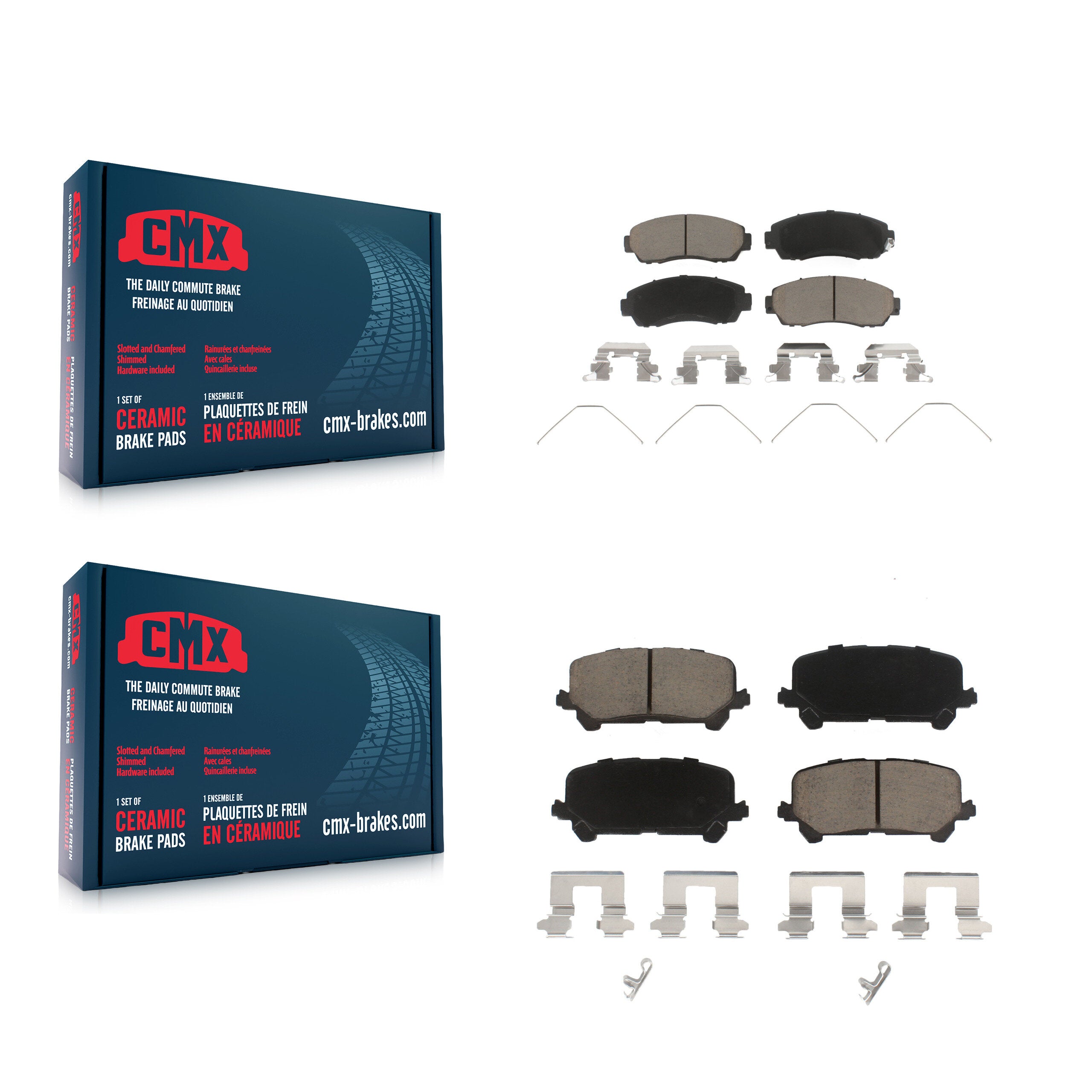CMX KCX-100492 Disc Brake Pad for 2019-2024 Honda Passport - Front and Rear product image