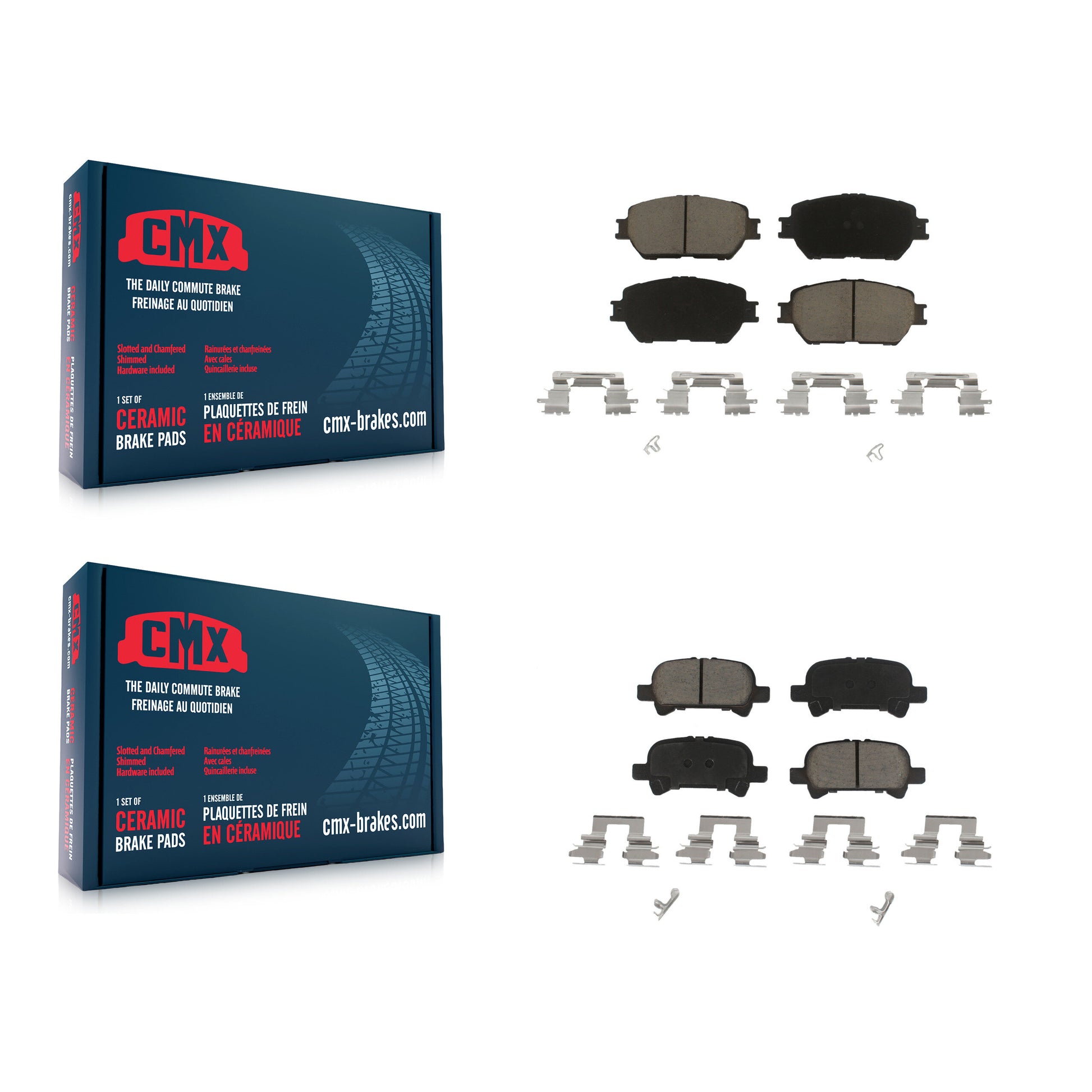 CMX KCX-100493 Disc Brake Pad for 2002-2006 Toyota Camry - Front and Rear product image