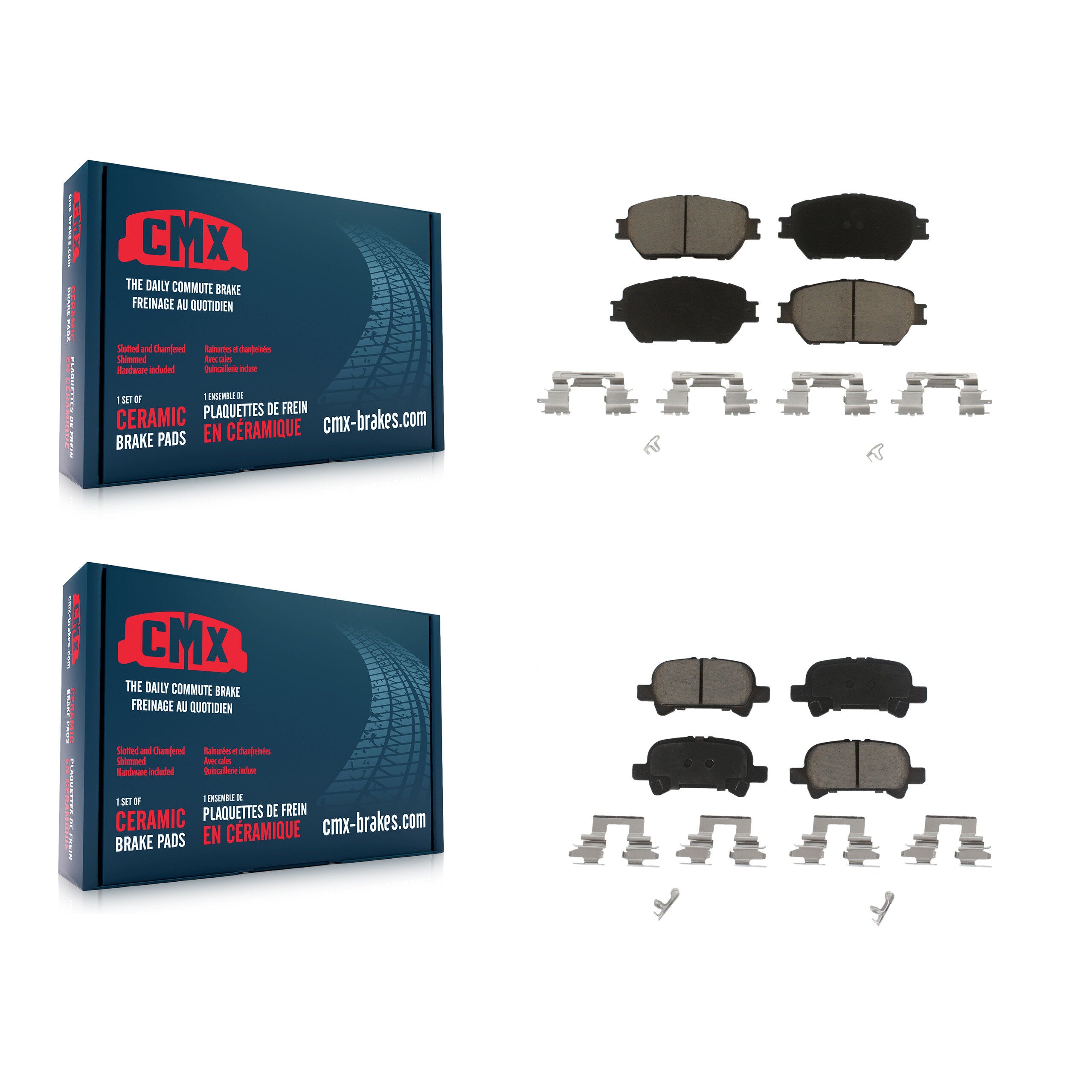 CMX KCX-100493 Disc Brake Pad for 2002-2006 Toyota Camry - Front and Rear product image