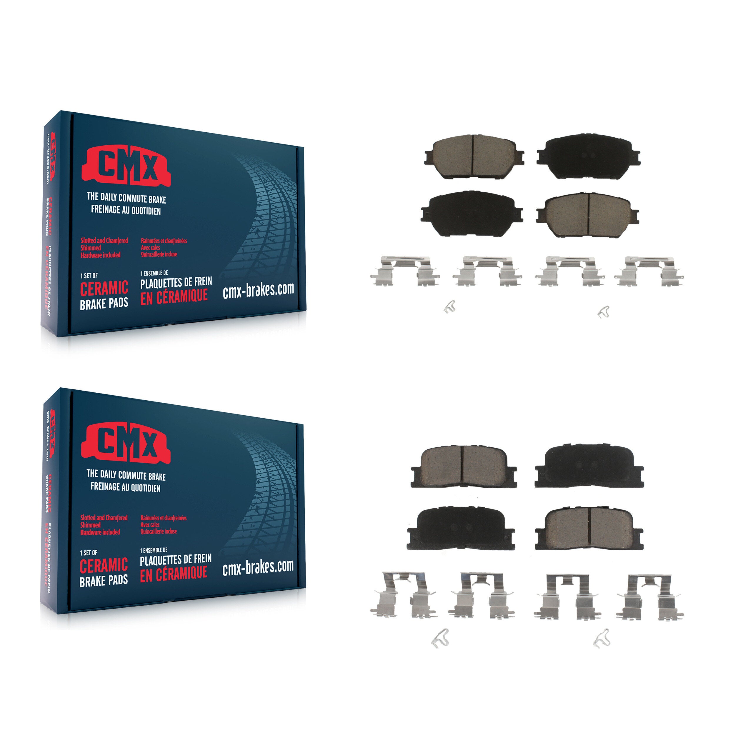 CMX KCX-100494 Disc Brake Pad for 2002-2006 Toyota Camry - Front and Rear product image