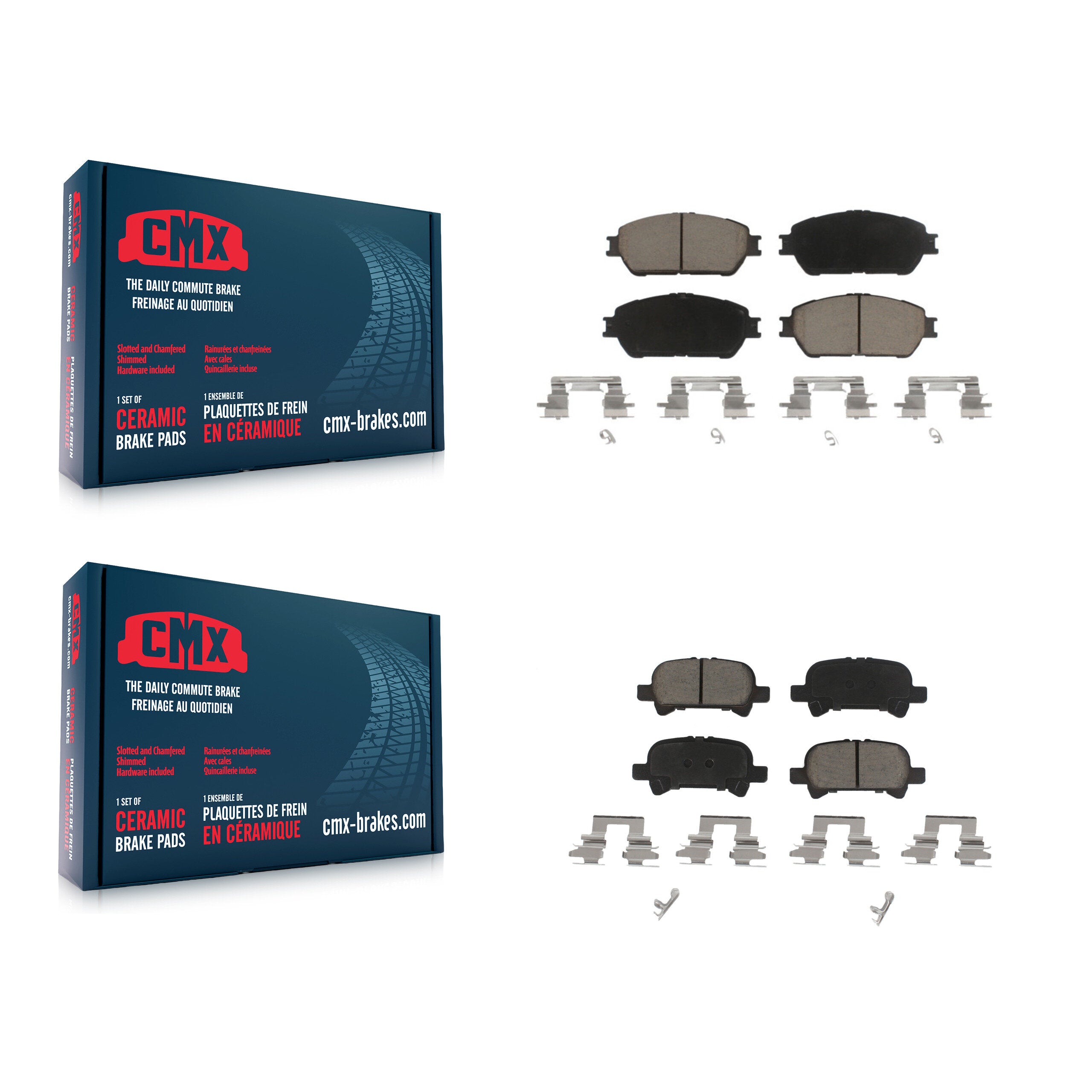 CMX KCX-100495 Disc Brake Pad for 2004-2008 Toyota Avalon, Toyota Camry, Toyota Solara - Front and Rear product image