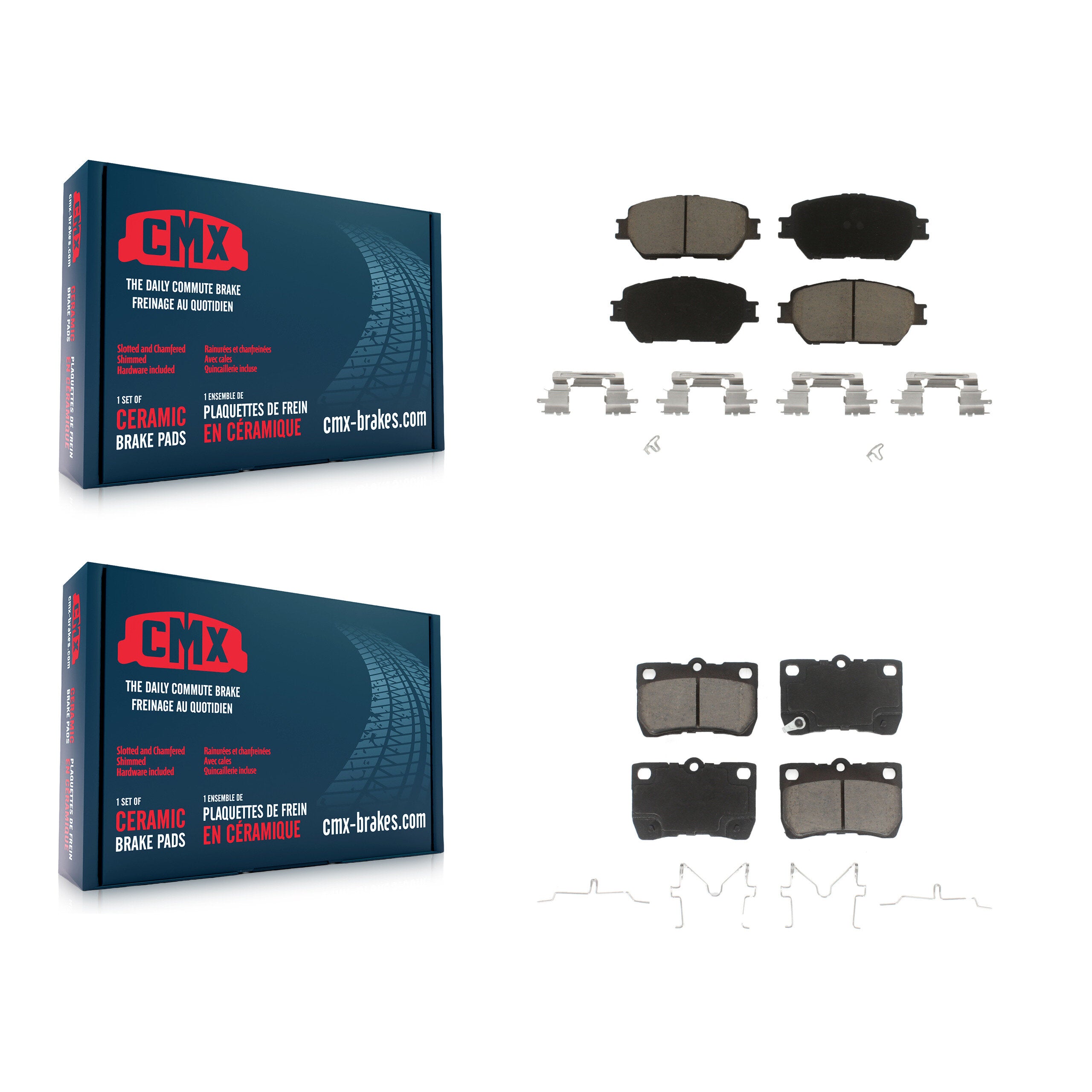 CMX KCX-100497 Disc Brake Pad for 2006-2013 Lexus IS250, Lexus GS300 - Front and Rear product image