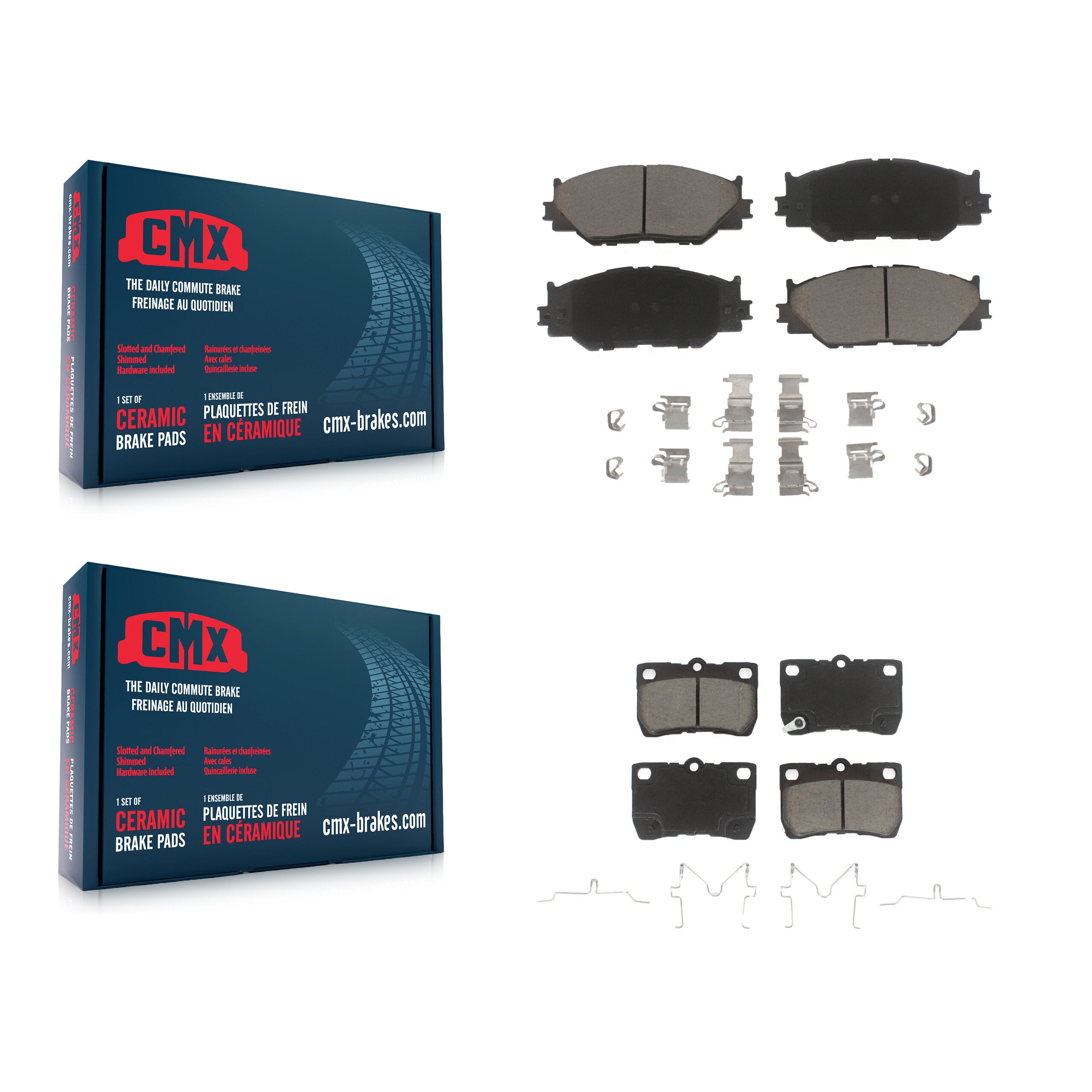 CMX KCX-100498 Disc Brake Pad for 2006-2013 Lexus IS250 - Front and Rear product image