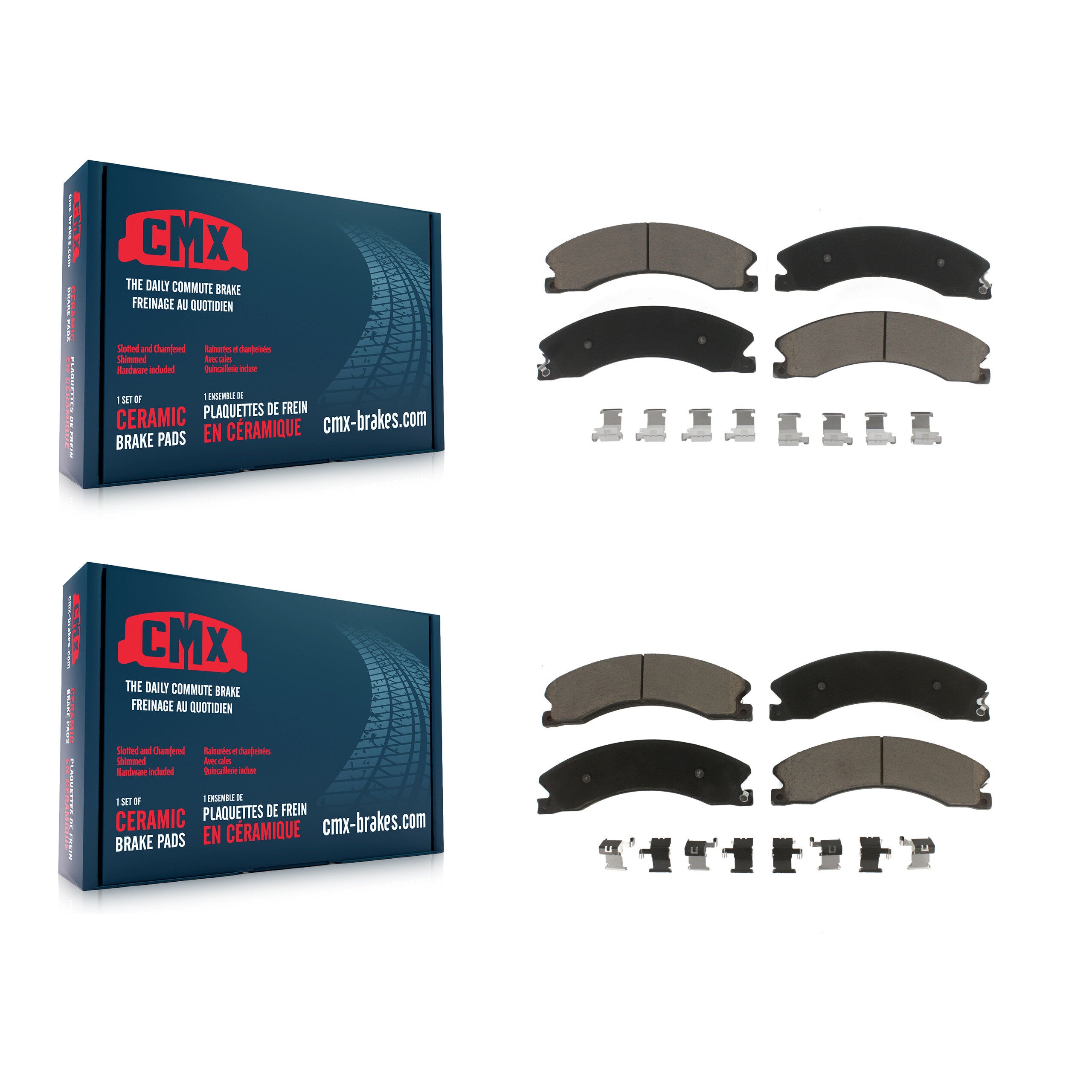 CMX KCX-100500 Disc Brake Pad for 2012-2024 Nissan TITAN XD, Nissan NV1500, Nissan NV2500 & more - Front and Rear product image