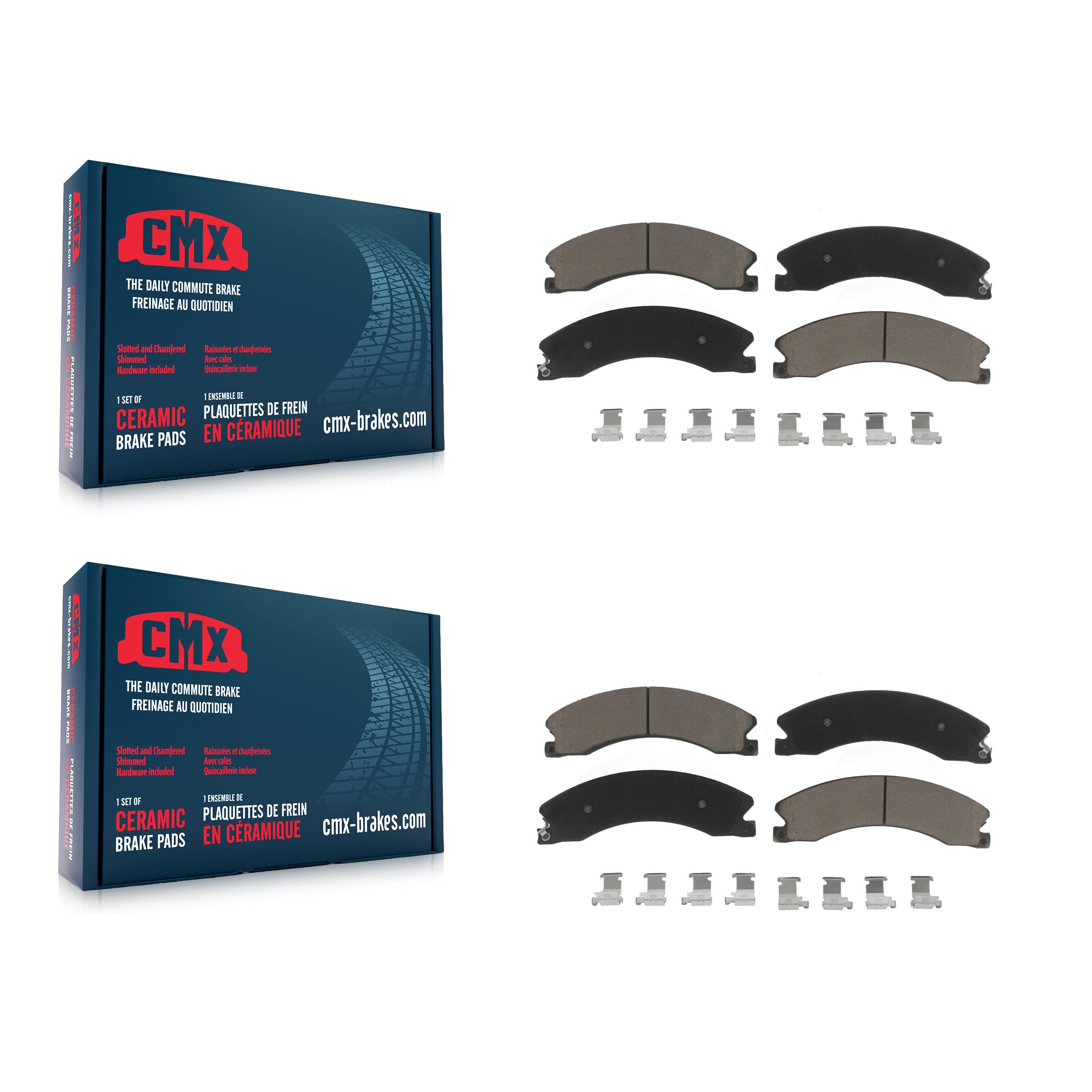 CMX KCX-100501 Disc Brake Pad for 2011-2019 Chevrolet Suburban 3500 HD, Chevrolet Silverado 2500 HD, Chevrolet Silverado 3500 HD & more - Front and Rear product image