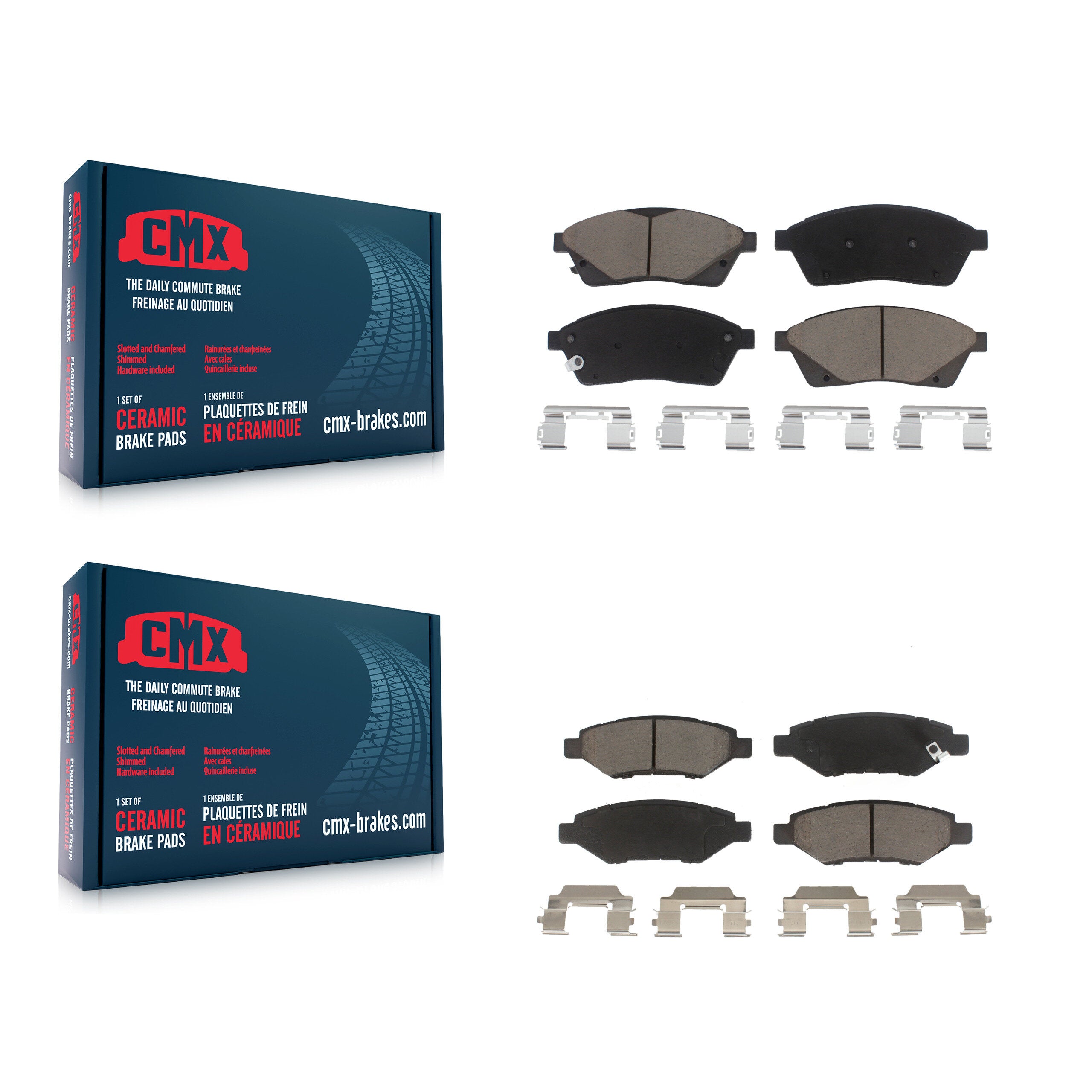 CMX KCX-100514 Disc Brake Pad for 2010-2016 Saab 9-4X, Cadillac SRX - Front and Rear product image