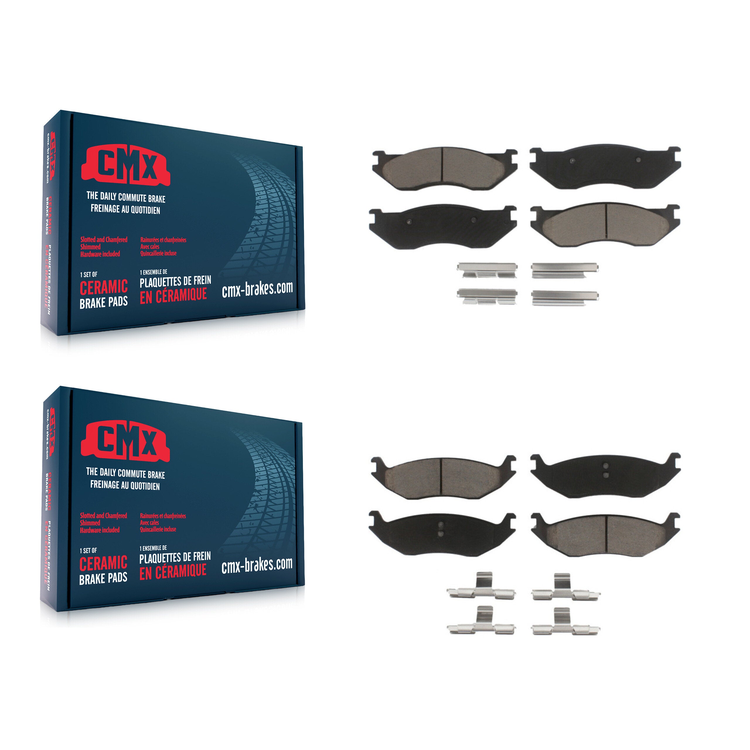 CMX KCX-100519 Disc Brake Pad for 2003-2006 Dodge Ram 1500, Dodge Durango, Dodge Ram 1500 Van - Front and Rear product image