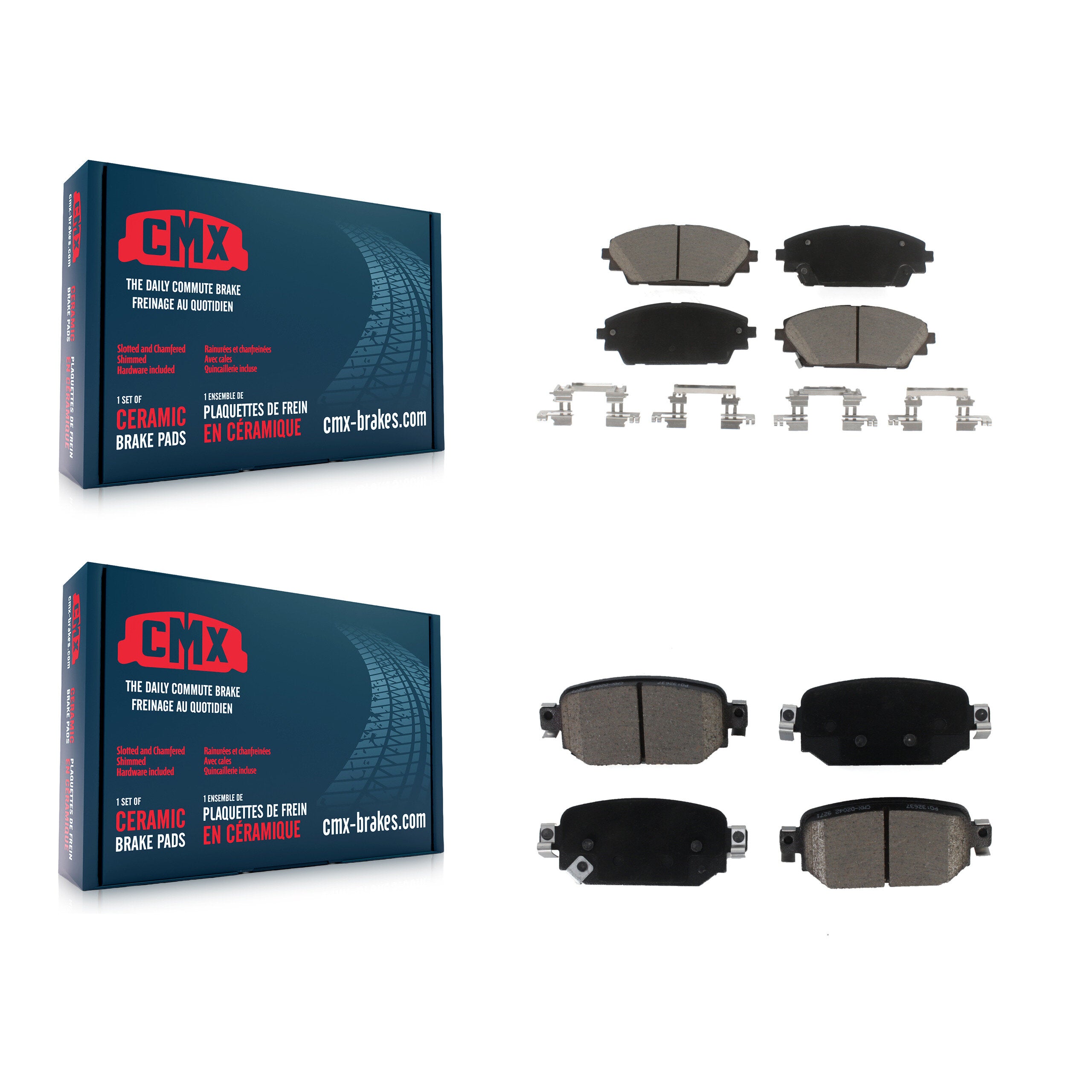 CMX KCX-100523 Disc Brake Pad for 2019-2022 Mazda CX-3 - Front and Rear product image