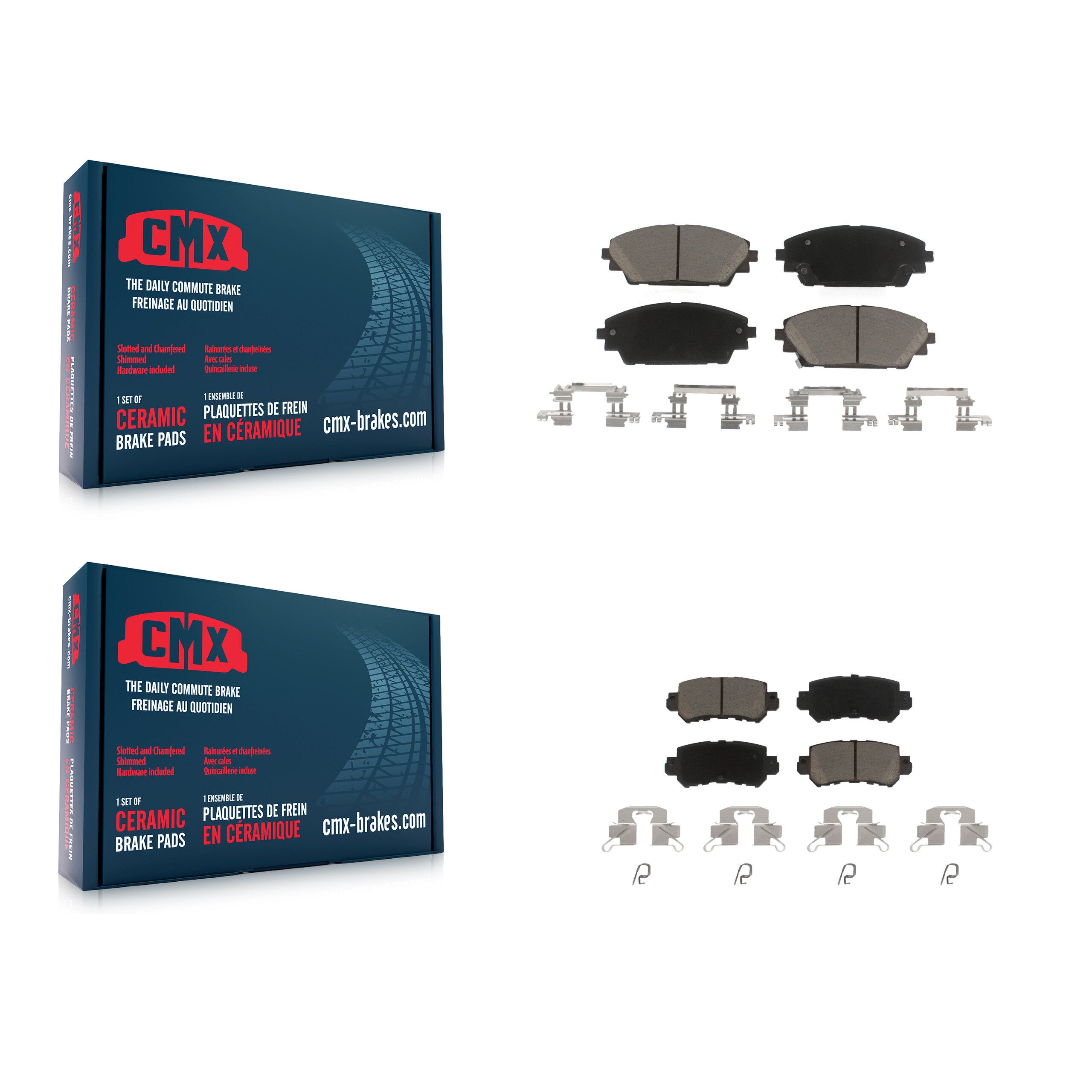 CMX KCX-100524 Disc Brake Pad for 2016-2018 Mazda CX-3 - Front and Rear product image