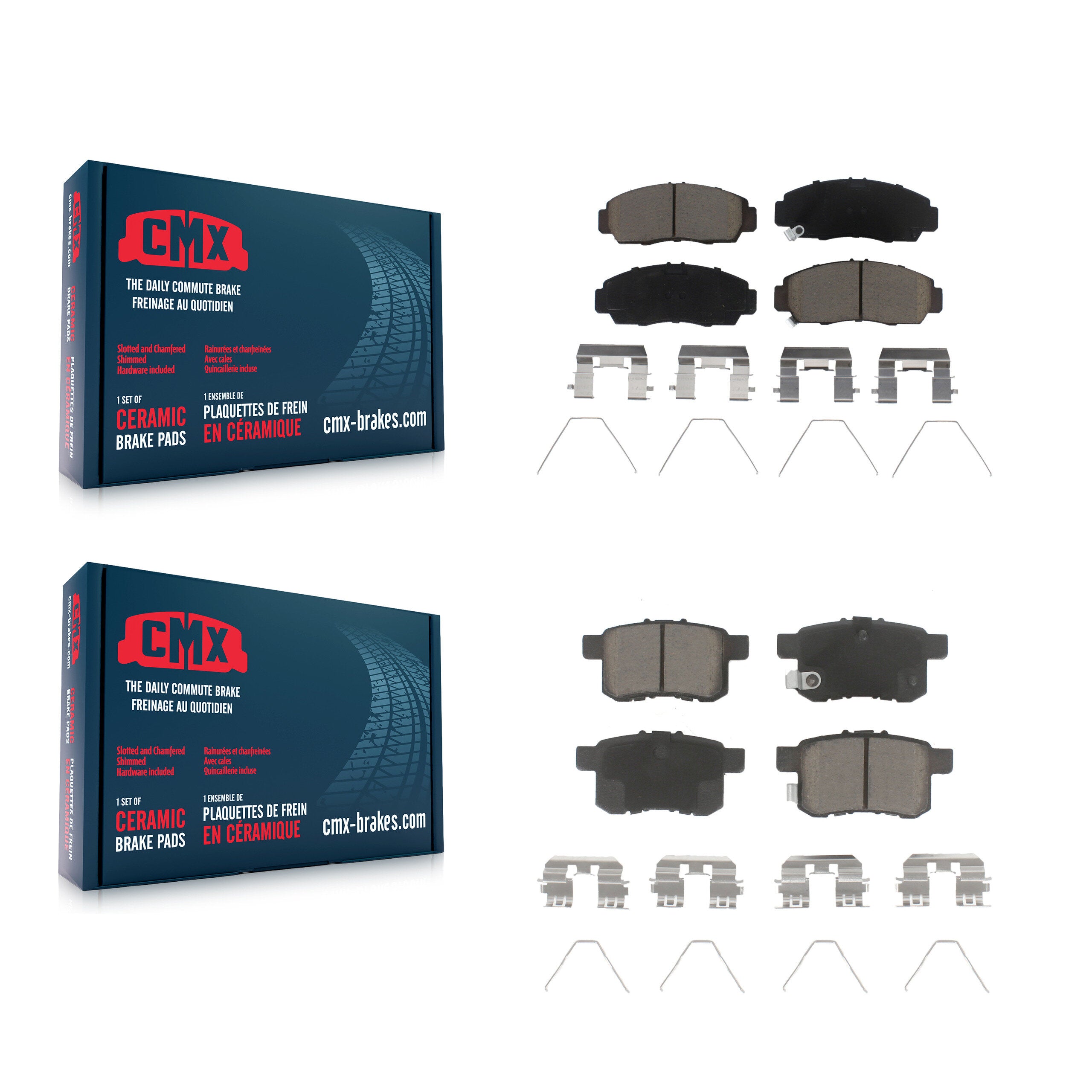 CMX KCX-100527 Disc Brake Pad for 2010-2014 Honda Accord, Acura TSX - Front and Rear product image