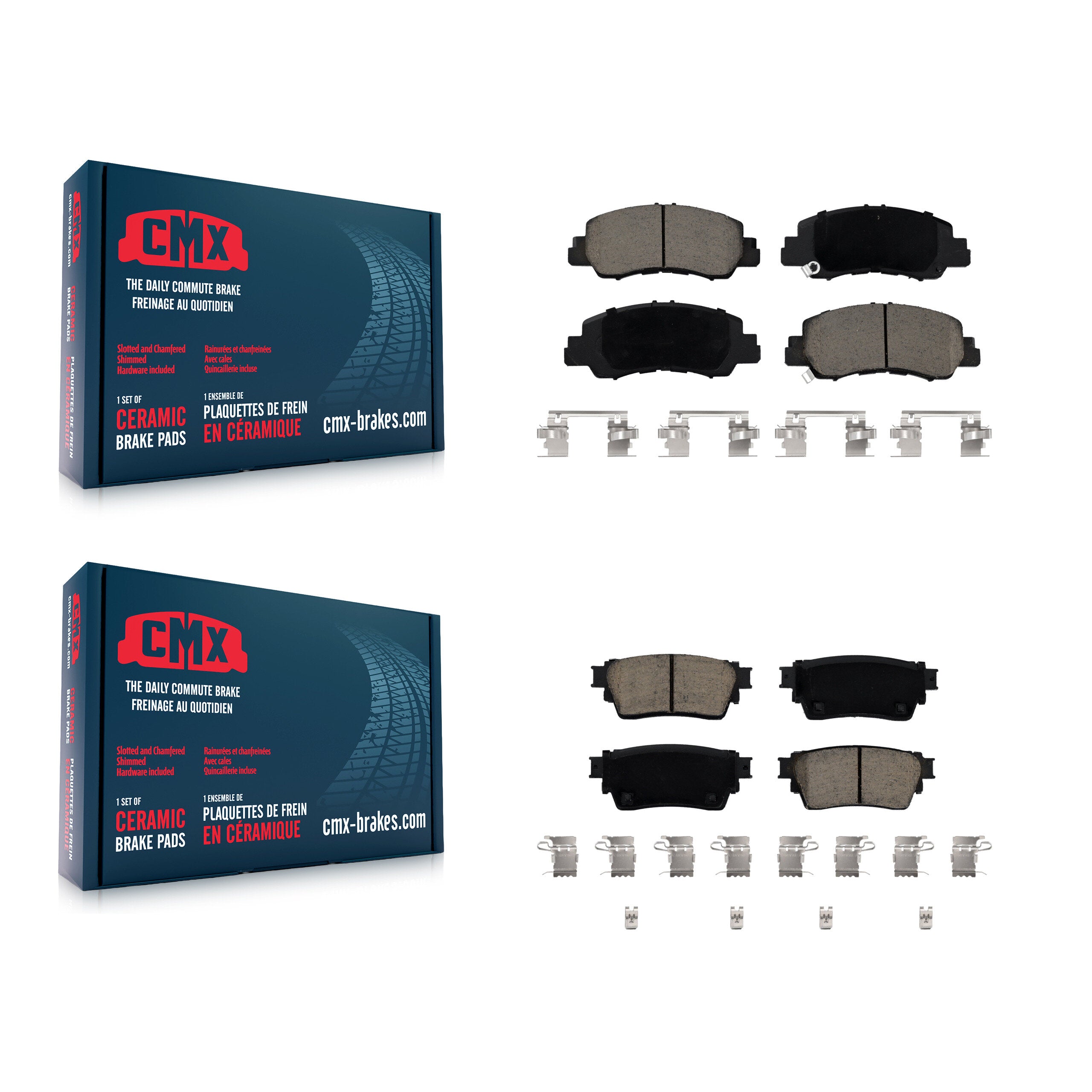 CMX KCX-100530 Disc Brake Pad for 2018-2022 Mitsubishi Eclipse Cross - Front and Rear product image