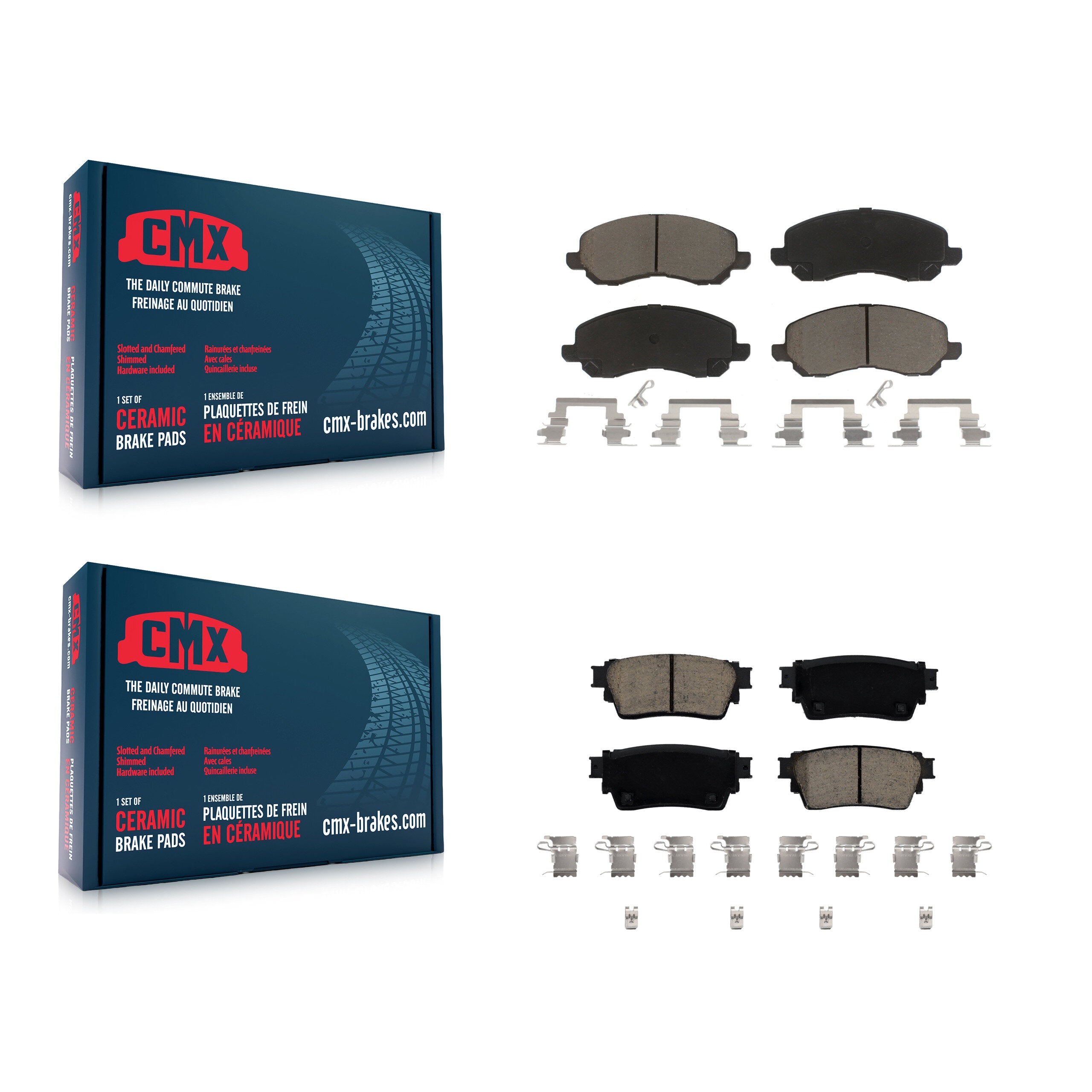 CMX KCX-100532 Disc Brake Pad for 2017-2020 Mitsubishi Outlander - Front and Rear product image