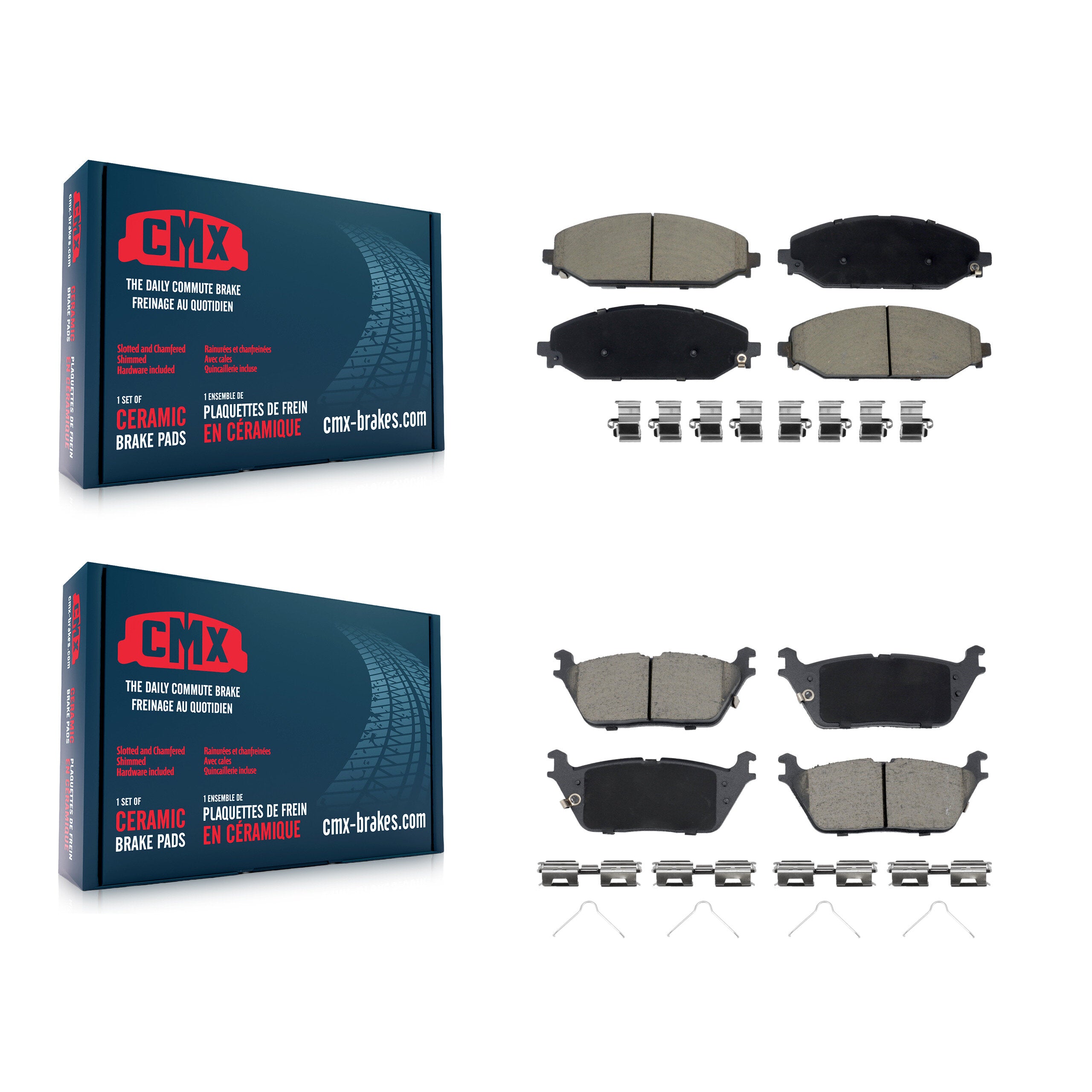 CMX KCX-100538 Disc Brake Pad for 2019-2024 Jeep Grand Wagoneer L, Jeep Wagoneer L, Jeep Grand Wagoneer & more - Front and Rear product image