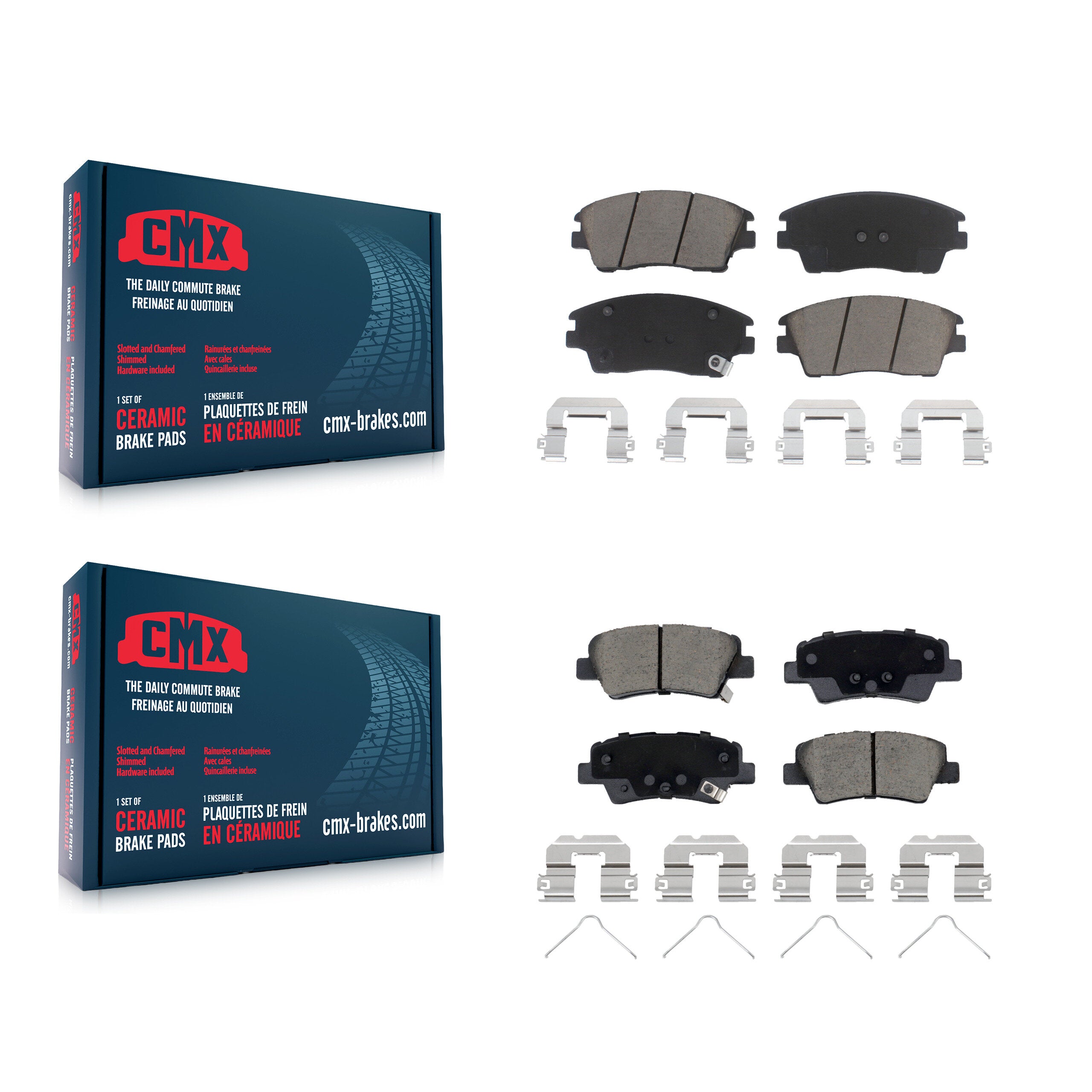 CMX KCX-100540 Disc Brake Pad for 2017-2022 Hyundai Tucson, Kia Sportage - Front and Rear product image