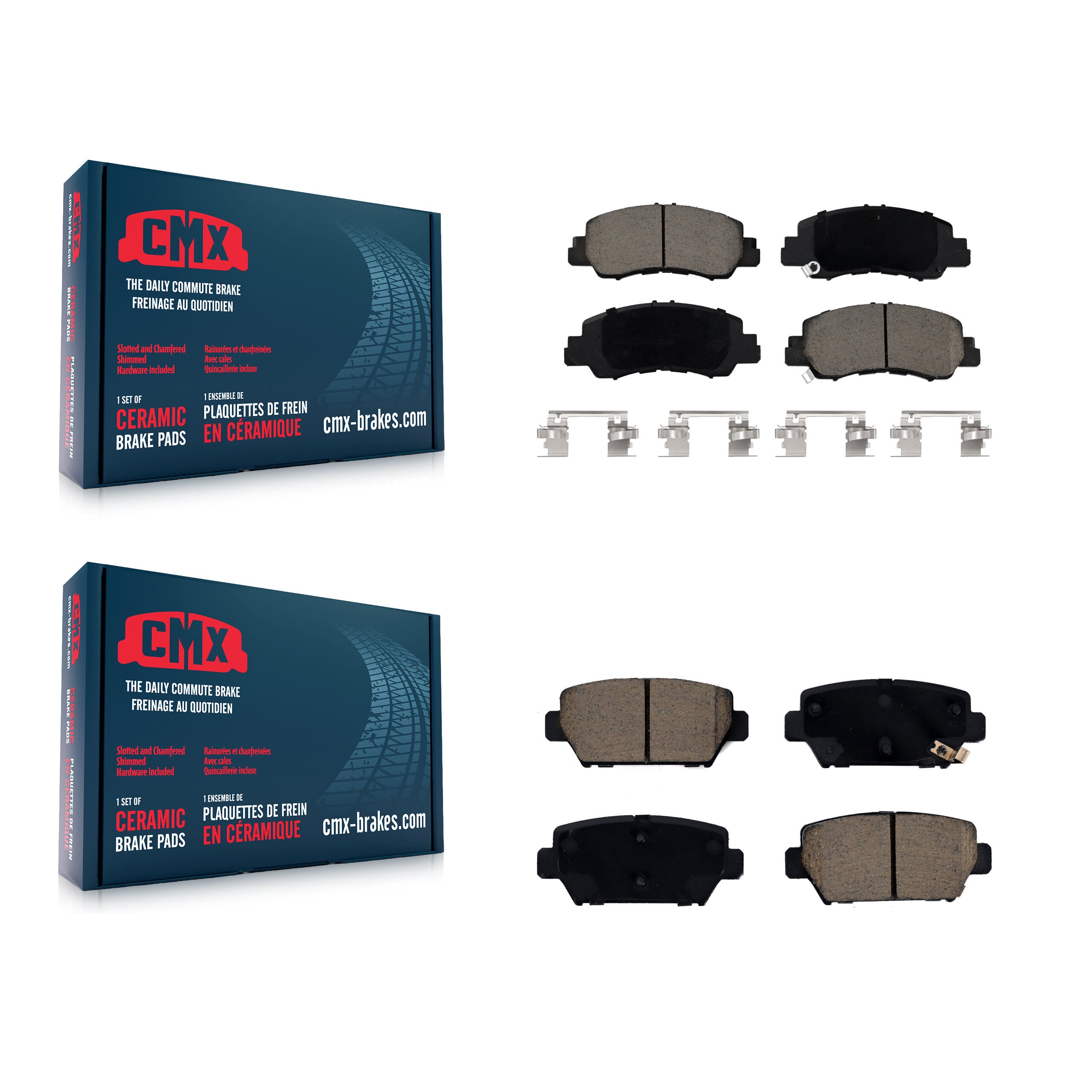 CMX KCX-100542 Disc Brake Pad for 2018-2022 Mitsubishi Eclipse Cross - Front and Rear product image