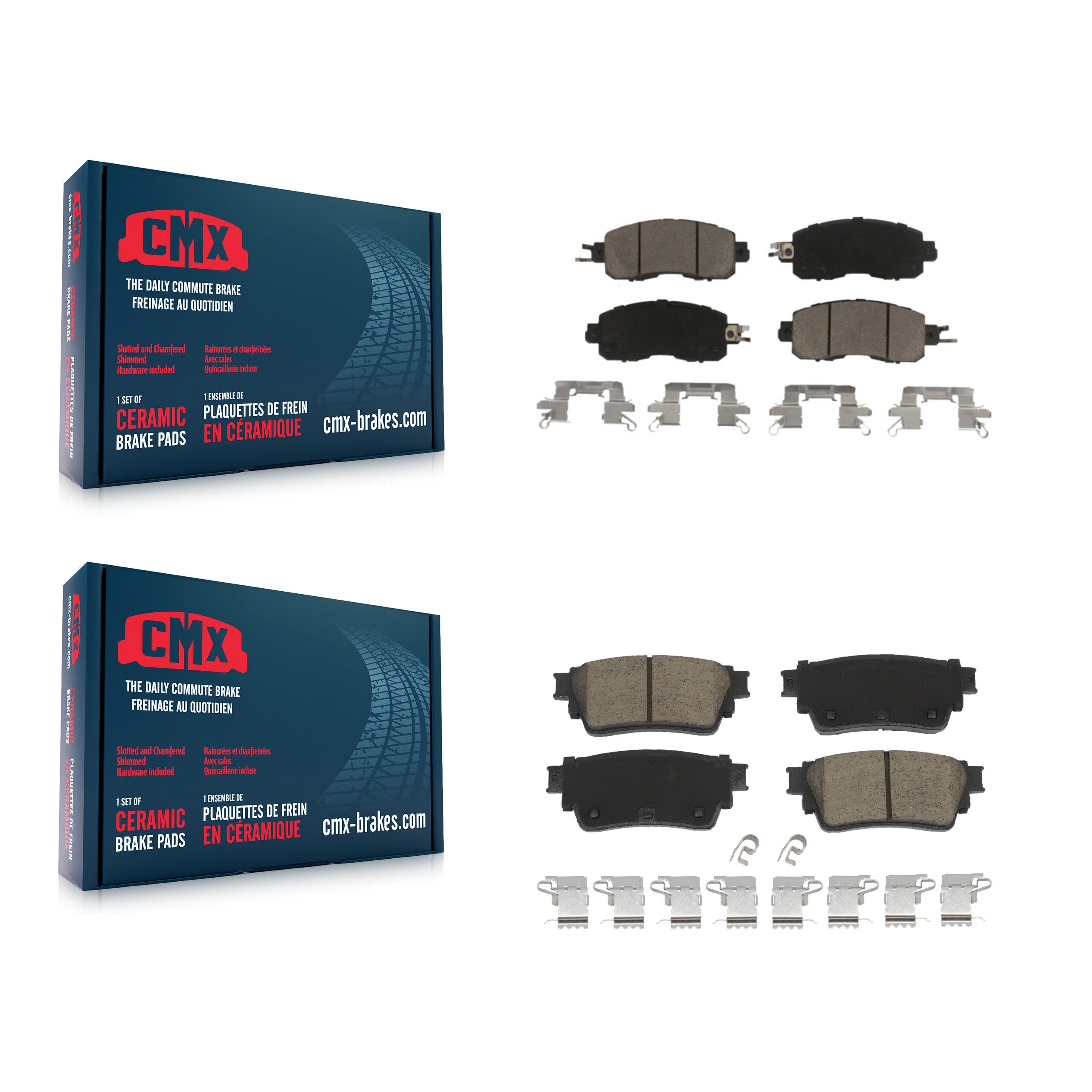 CMX KCX-100543 Disc Brake Pad for 2019-2023 Nissan Altima - Front and Rear product image