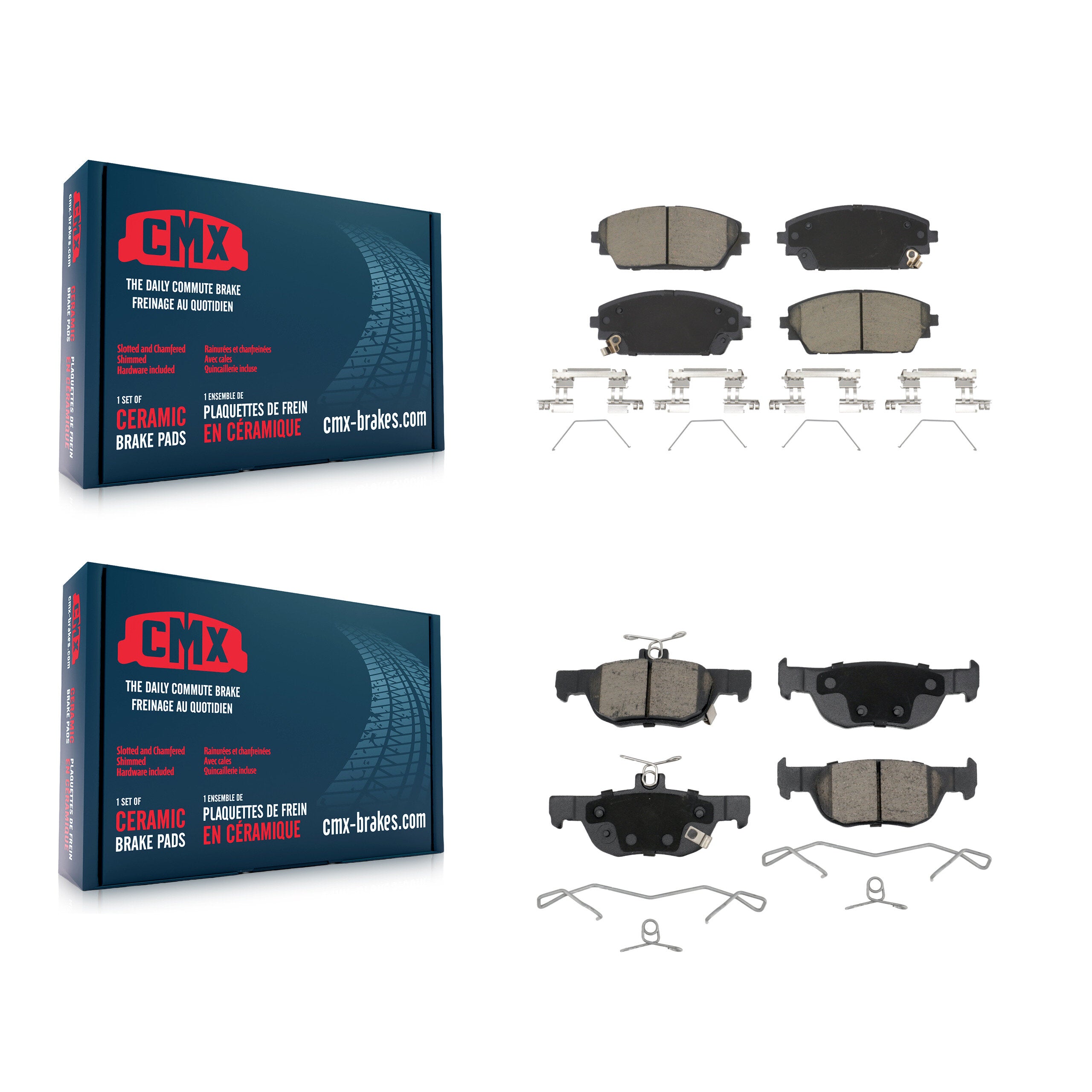 CMX KCX-100545 Disc Brake Pad for 2019-2023 Mazda 3, Mazda 3 Sport - Front and Rear product image