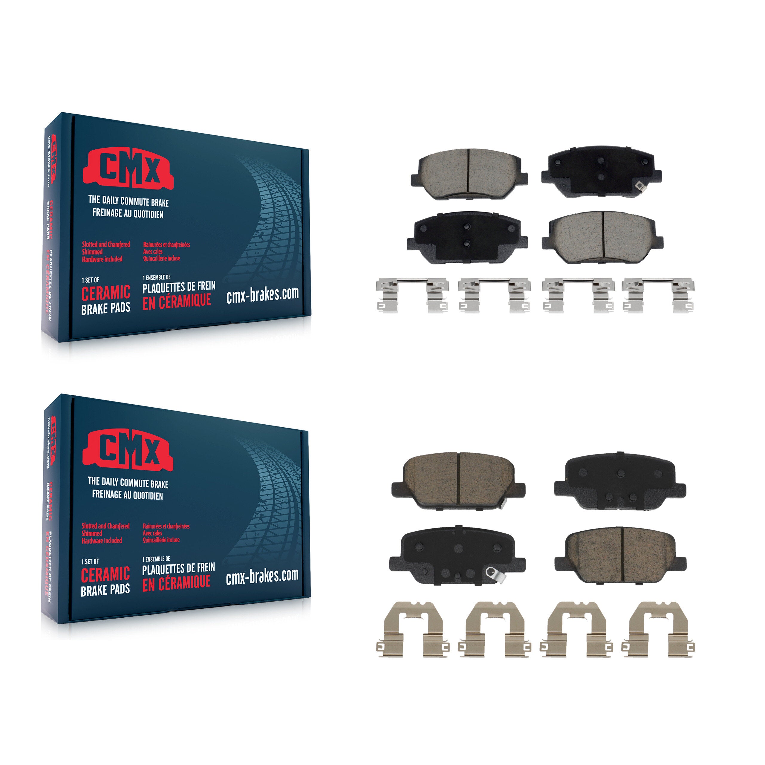 CMX KCX-100546 Disc Brake Pad for 2019-2020 Hyundai Santa Fe - Front and Rear product image
