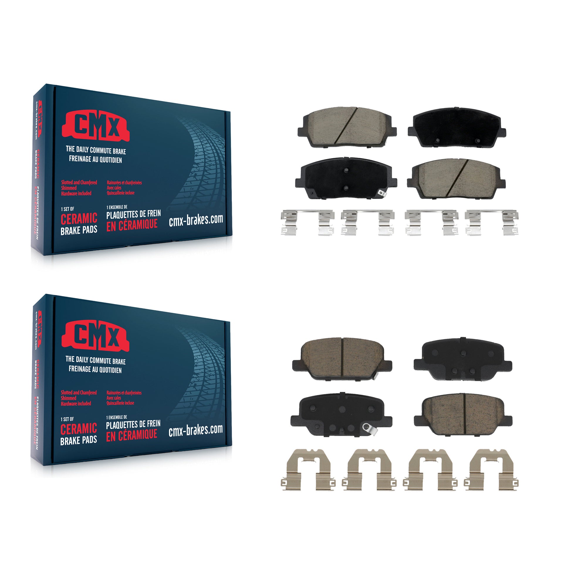CMX KCX-100548 Disc Brake Pad for 2020-2024 Hyundai Palisade, Kia Telluride - Front and Rear product image
