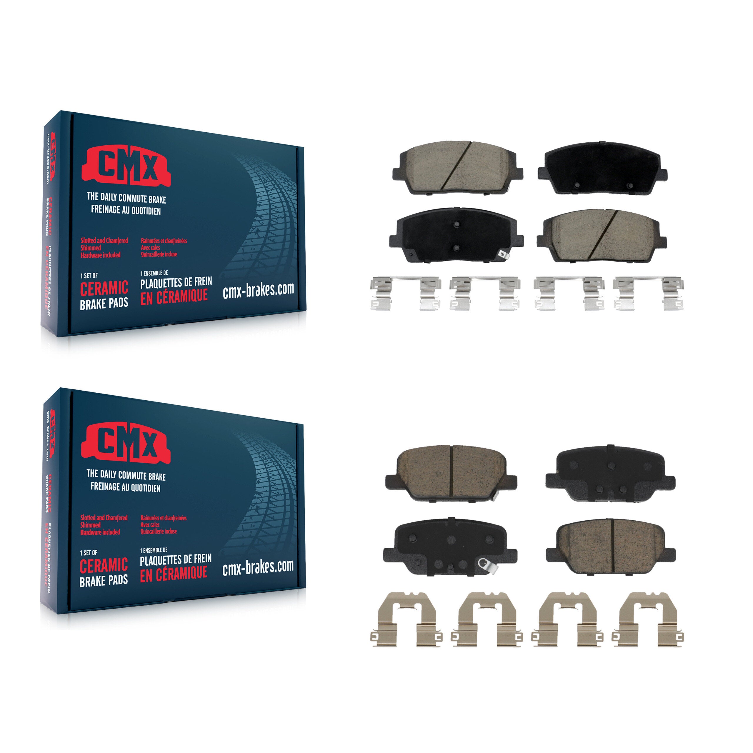 CMX KCX-100548 Disc Brake Pad for 2020-2024 Hyundai Palisade, Kia Telluride - Front and Rear product image