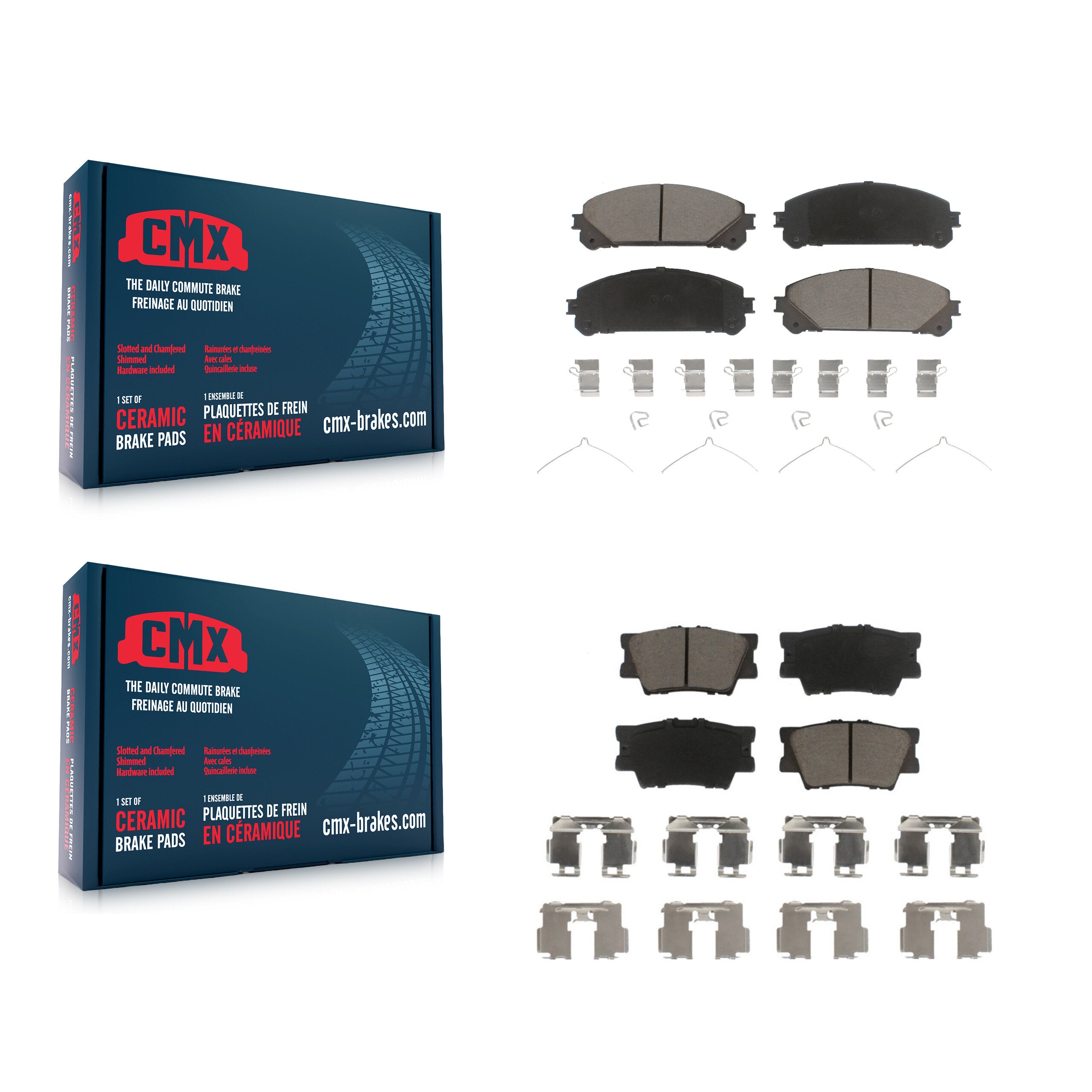 CMX KCX-100549 Disc Brake Pad for 2022 Toyota Camry - Front and Rear product image