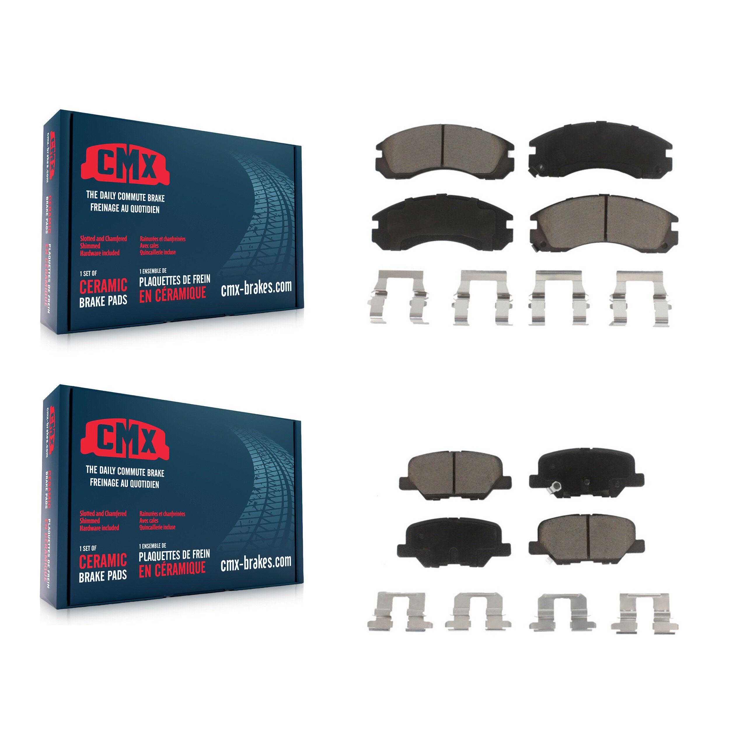 CMX KCX-100552 Disc Brake Pad for 2018-2020 Mitsubishi Outlander PHEV - Front and Rear product image