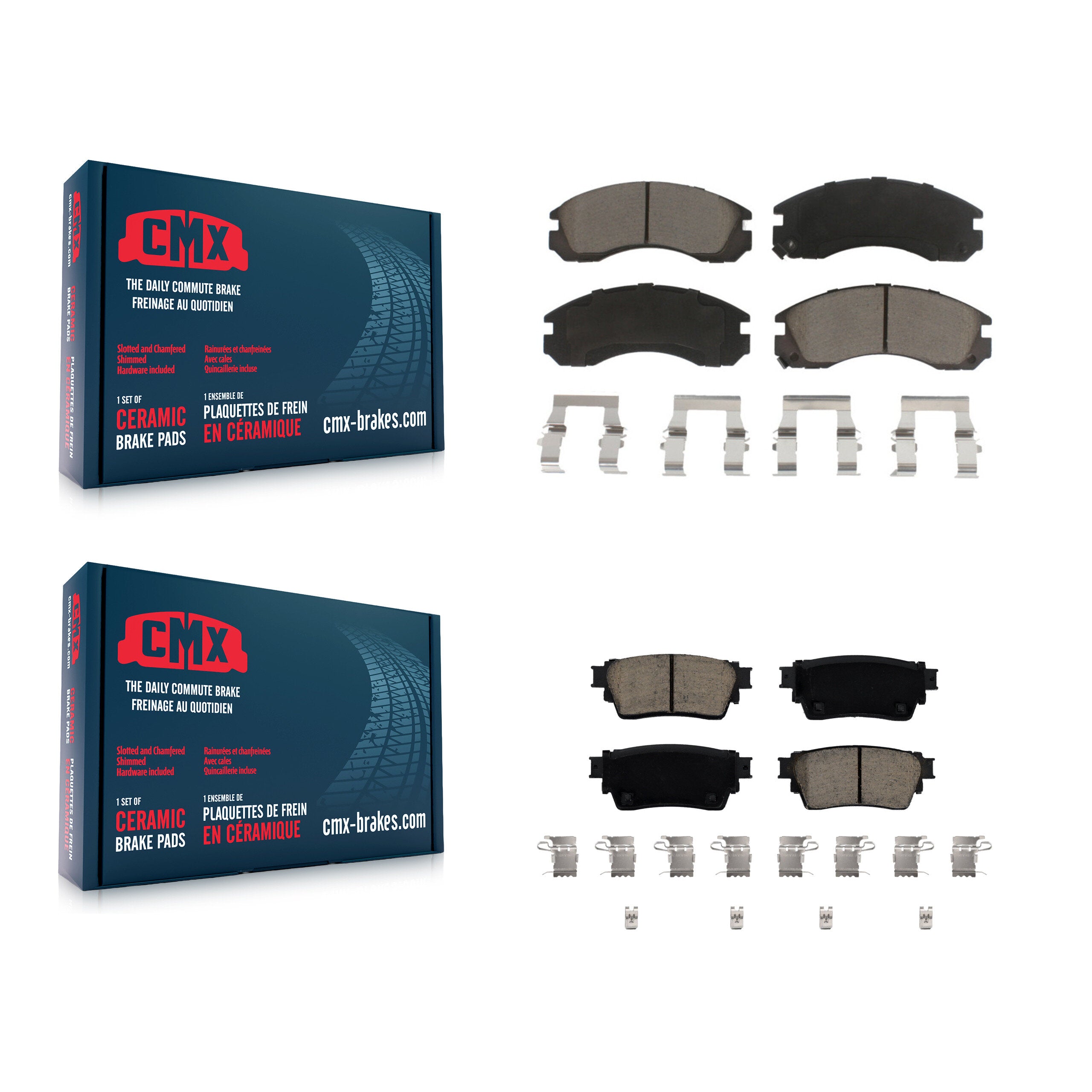 CMX KCX-100553 Disc Brake Pad for 2018-2022 Mitsubishi Outlander PHEV - Front and Rear product image