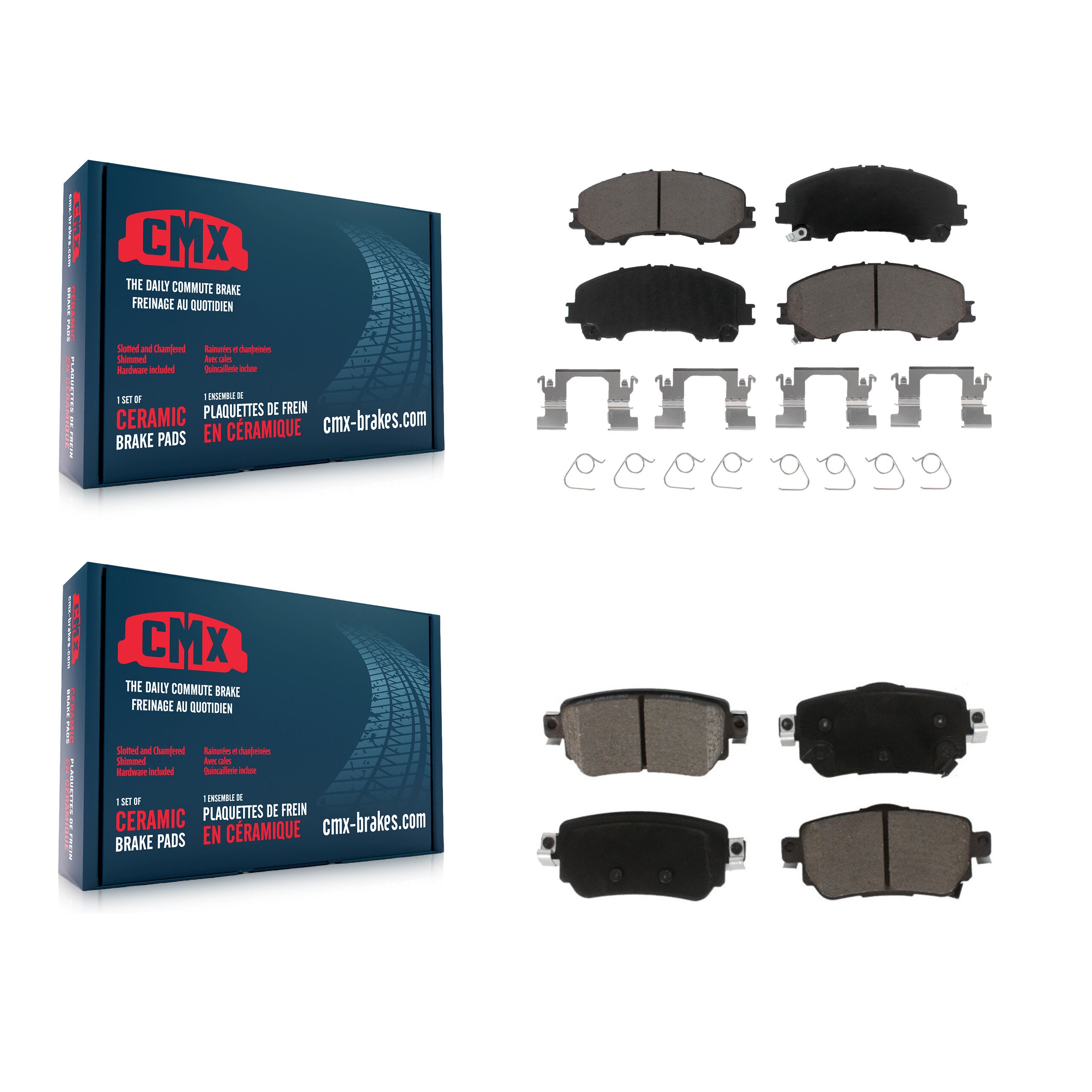 CMX KCX-100557 Disc Brake Pad for 2019 Nissan Rogue - Front and Rear product image