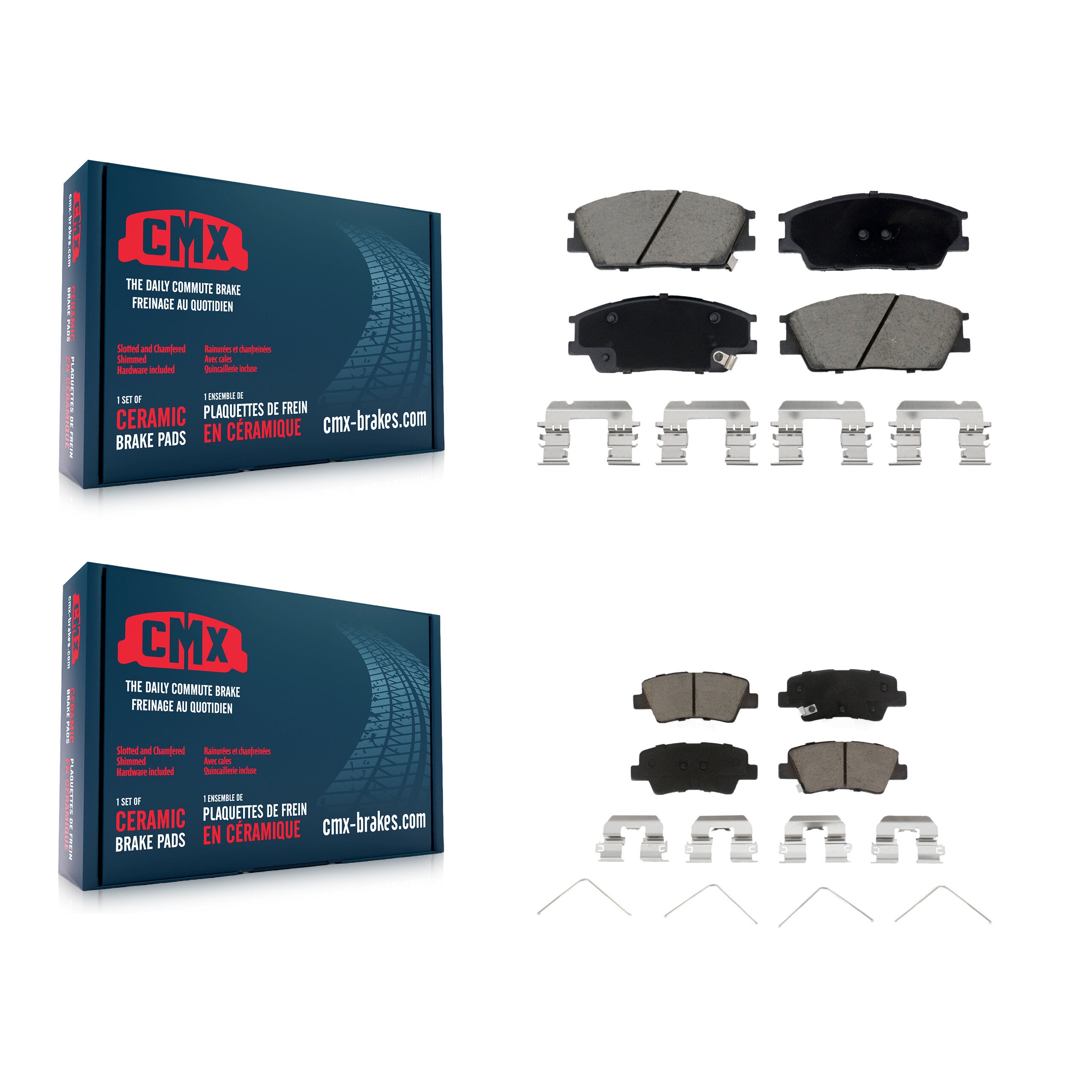 CMX KCX-100559 Disc Brake Pad for 2020-2023 Kia Soul, Hyundai Venue - Front and Rear product image