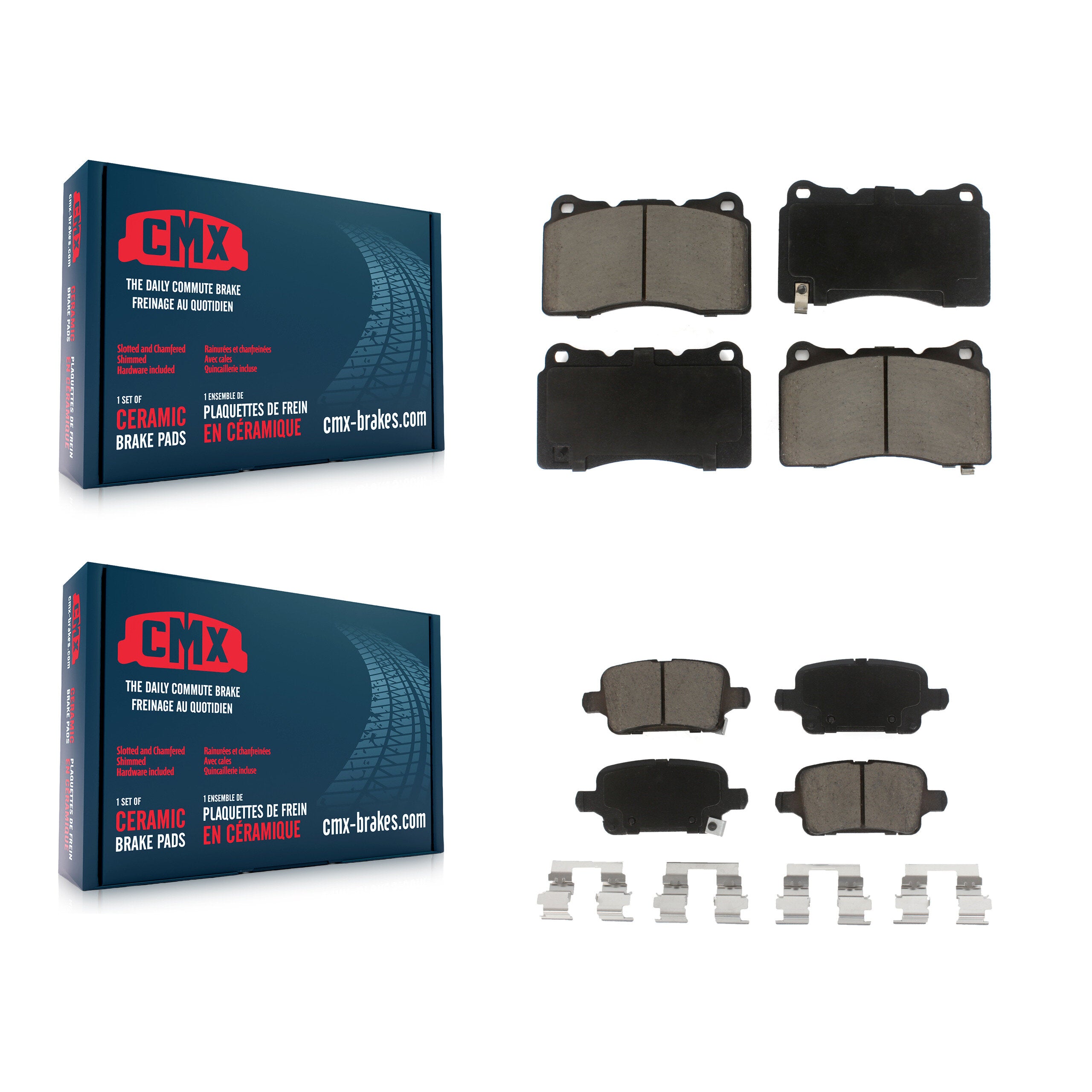 CMX KCX-100570 Disc Brake Pad for 2018-2020 Buick Regal Sportback, Buick Regal TourX - Front and Rear product image