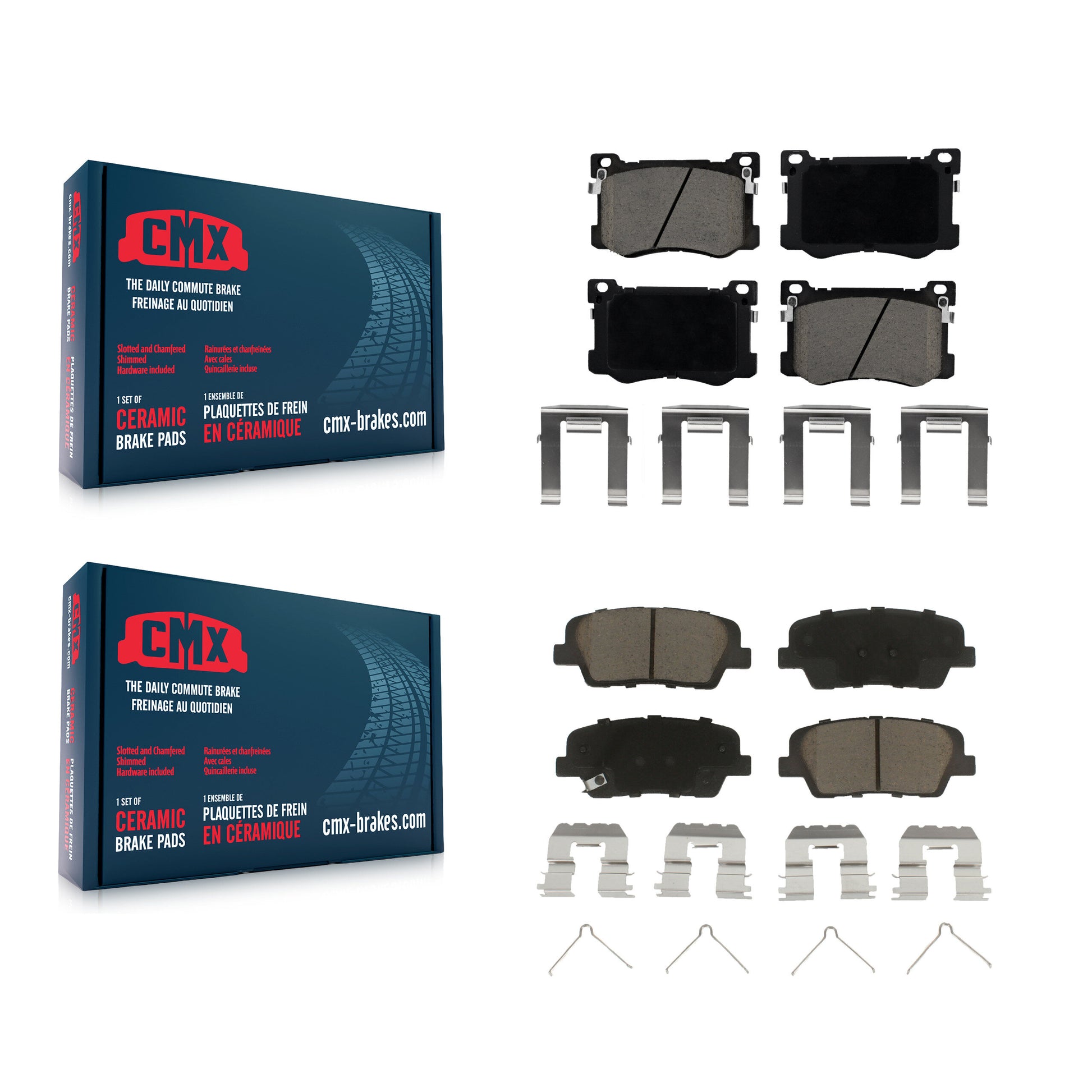 CMX KCX-100576 Disc Brake Pad for 2018-2020 Genesis G80 - Front and Rear product image