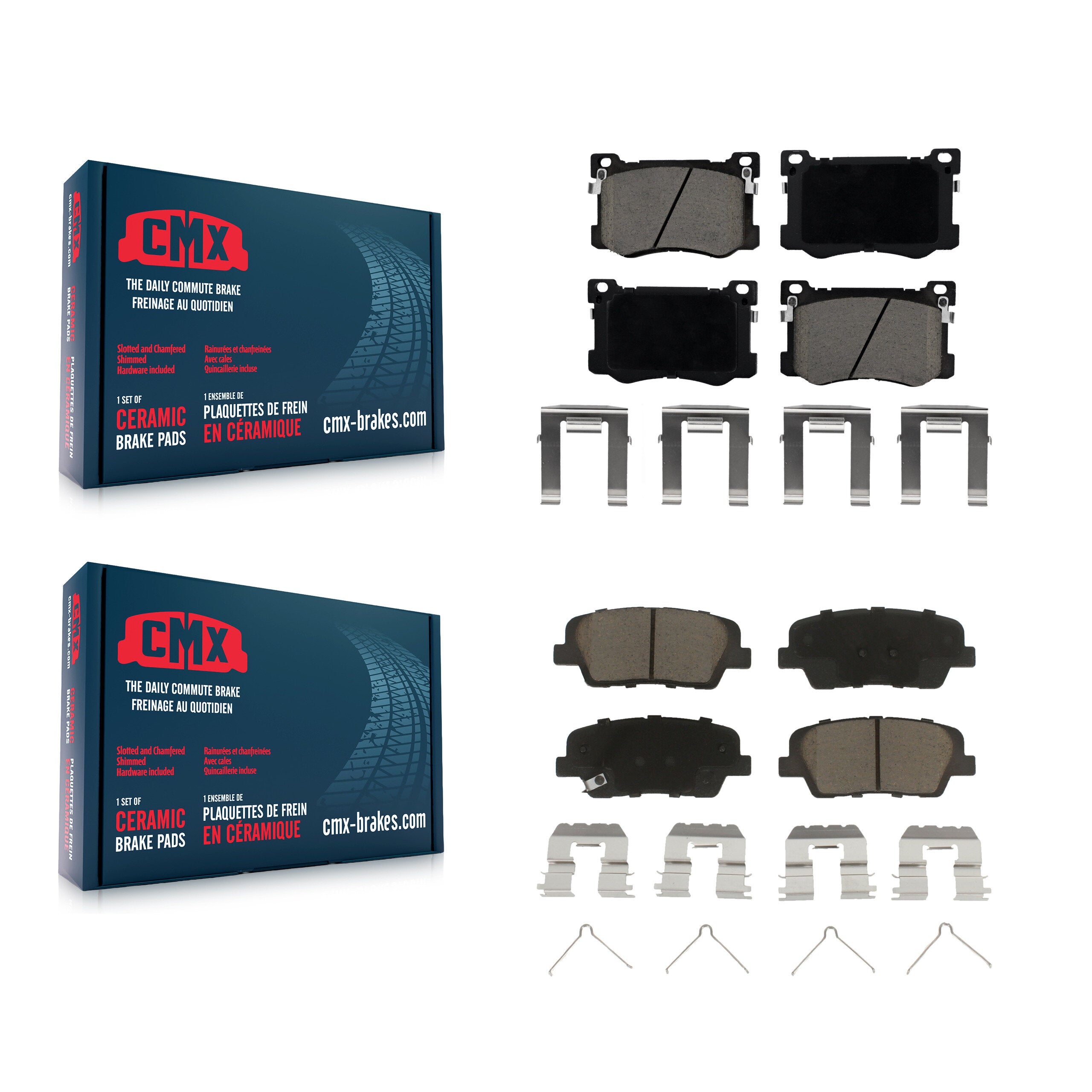 CMX KCX-100576 Disc Brake Pad for 2018-2020 Genesis G80 - Front and Rear product image
