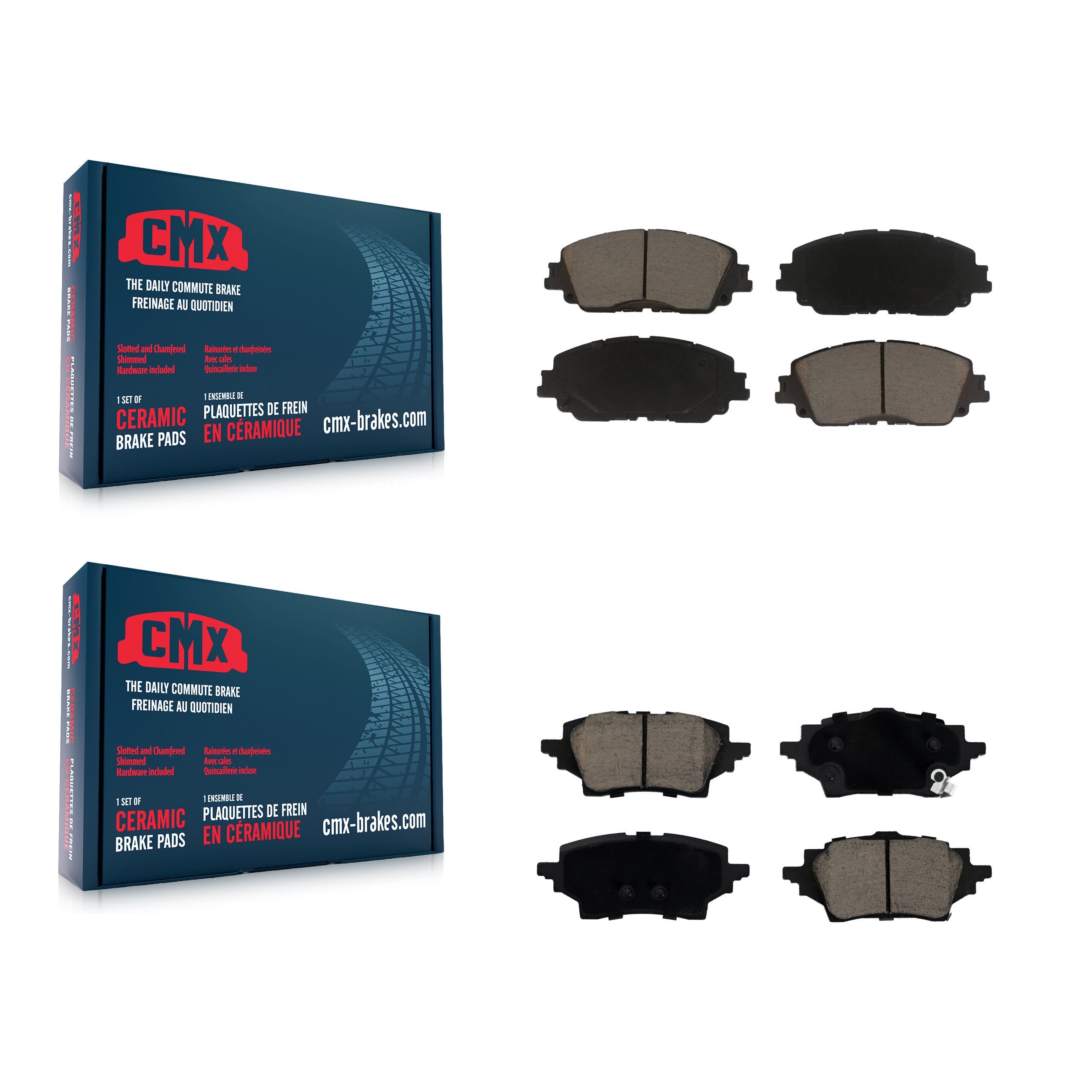 CMX KCX-100577 Disc Brake Pad for 2019 Toyota C-HR - Front and Rear product image