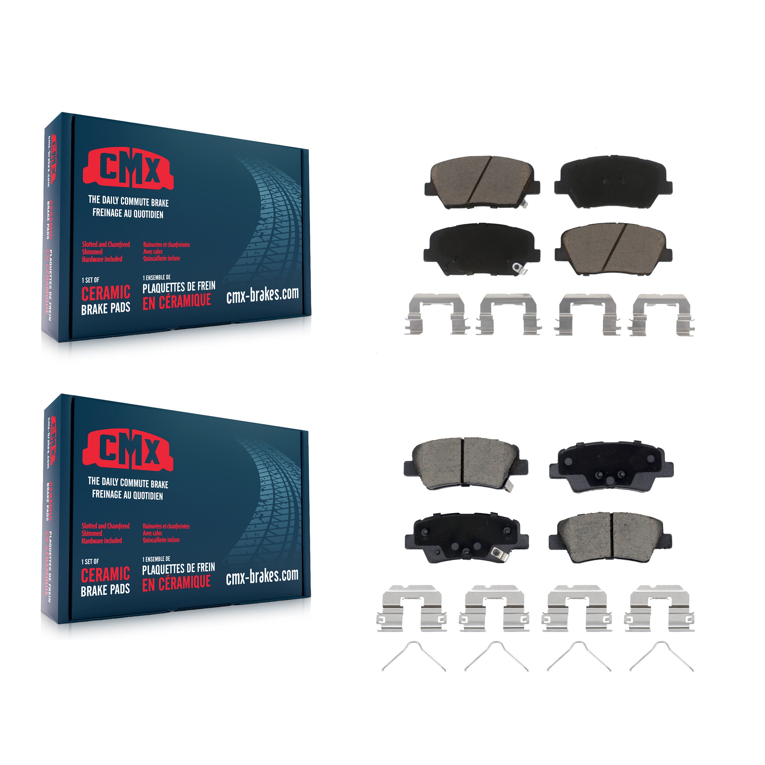 CMX KCX-100579 Disc Brake Pad for 2019-2022 Hyundai Nexo - Front and Rear product image