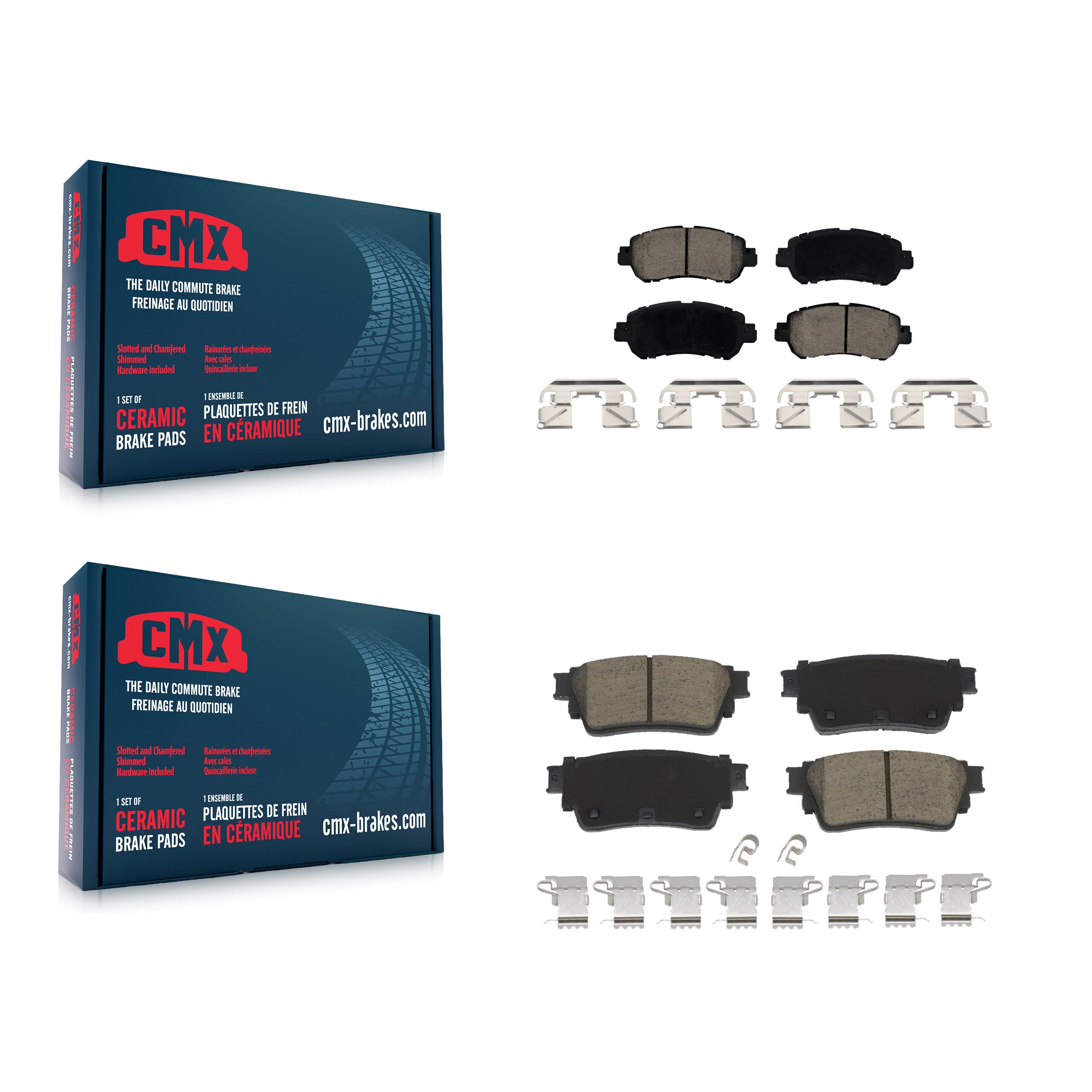 CMX KCX-100582 Disc Brake Pad for 2021-2023 Nissan Kicks - Front and Rear product image