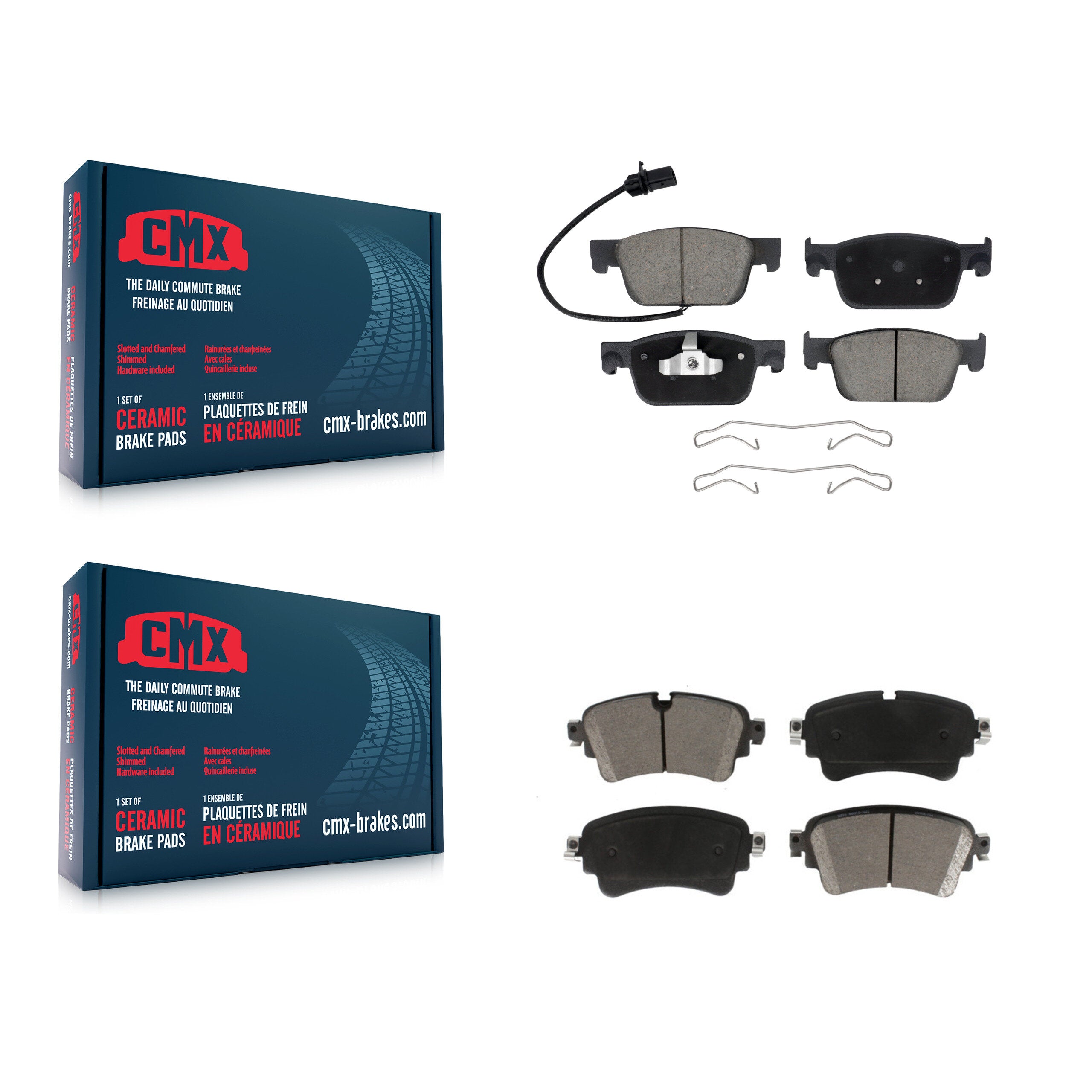CMX KCX-100584 Disc Brake Pad for 2017-2019 Audi A5 Quattro, Audi A5 Sportback, Audi A4 & more - Front and Rear product image