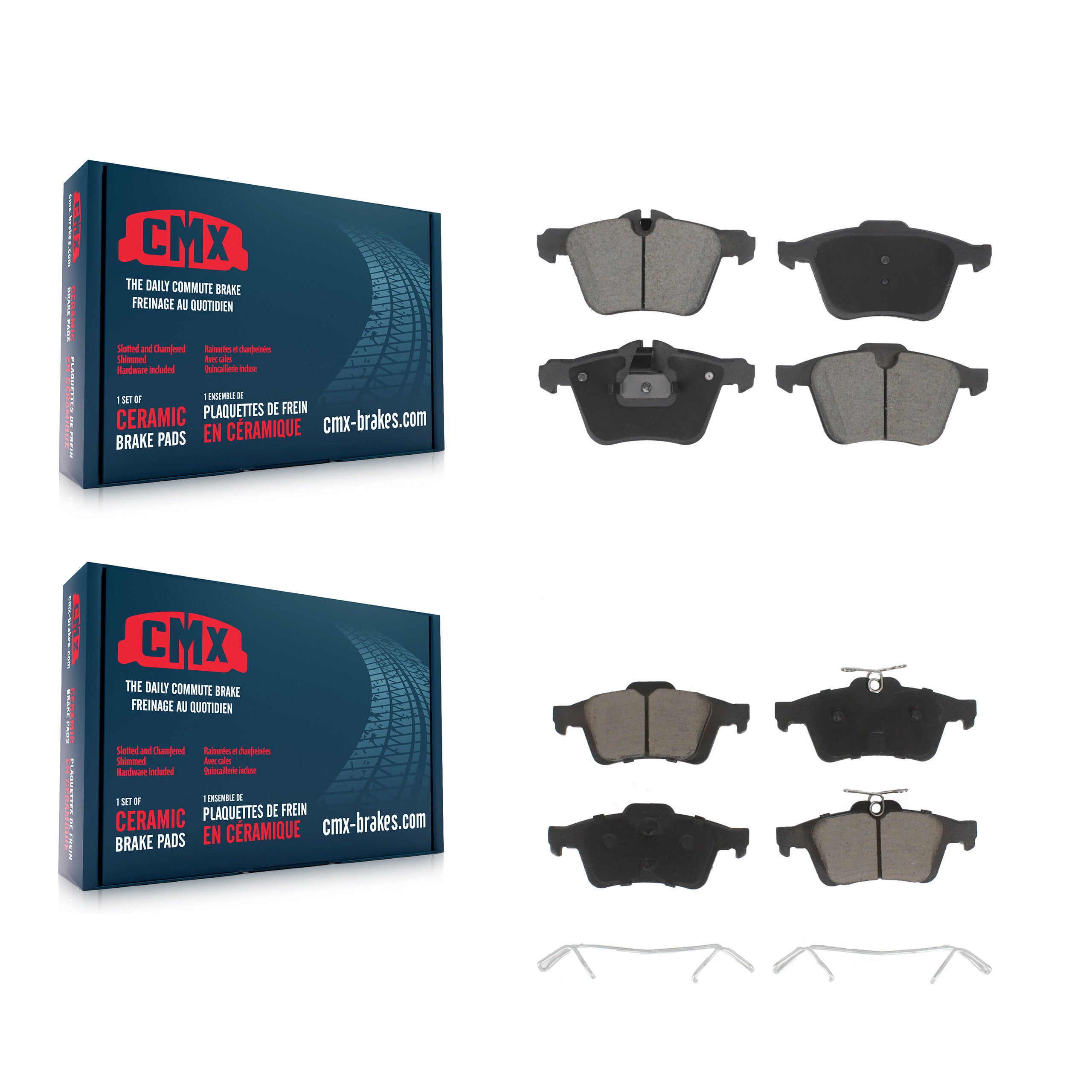 CMX KCX-100586 Disc Brake Pad for 2006-2016 Jaguar XJ, Jaguar XF, Jaguar XK & more - Front and Rear product image