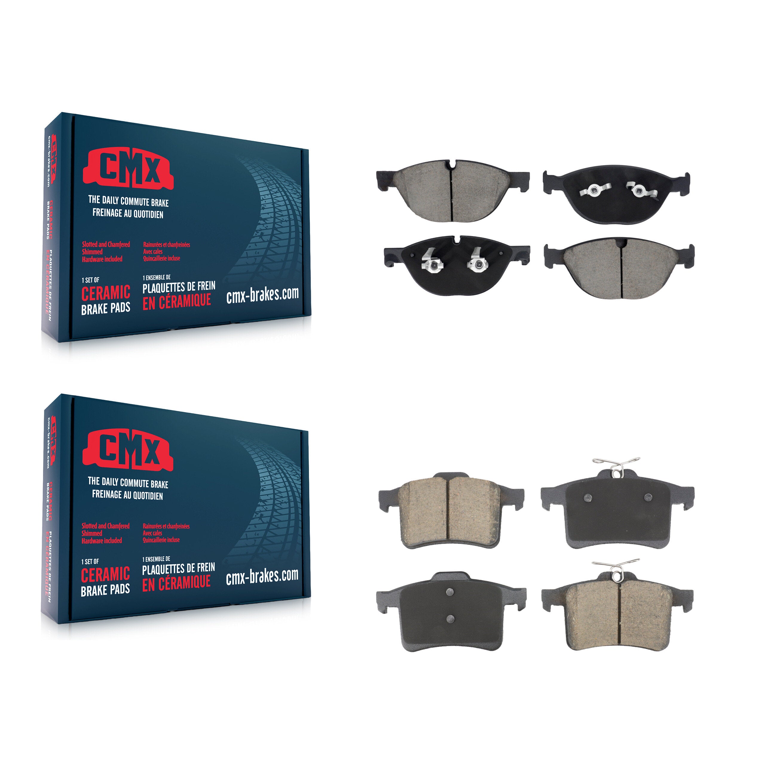 CMX KCX-100587 Disc Brake Pad for 2010-2016 Jaguar XJ, Jaguar XJR, Jaguar XKR & more - Front and Rear product image