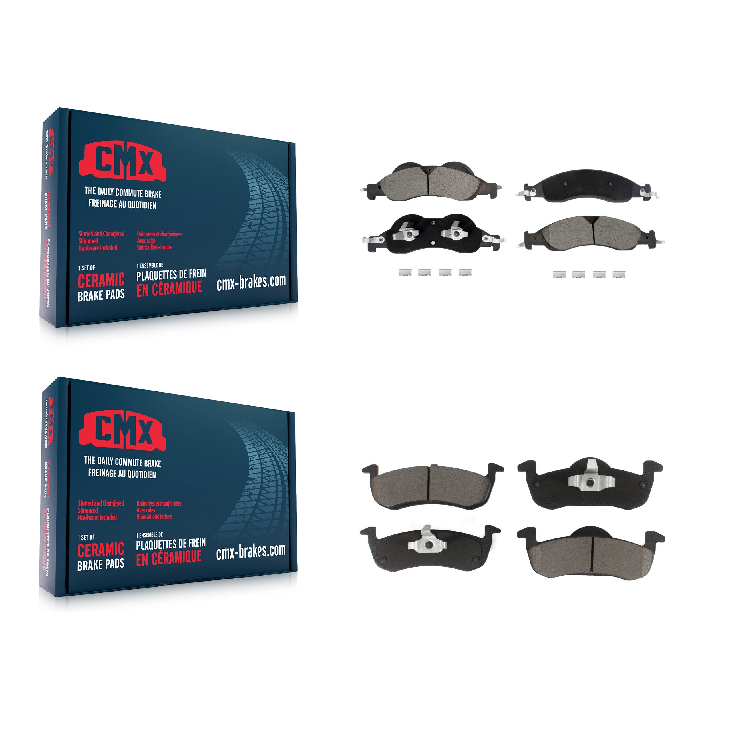 CMX KCX-100588 Disc Brake Pad for 2007-2009 Ford Expedition, Lincoln Navigator - Front and Rear product image