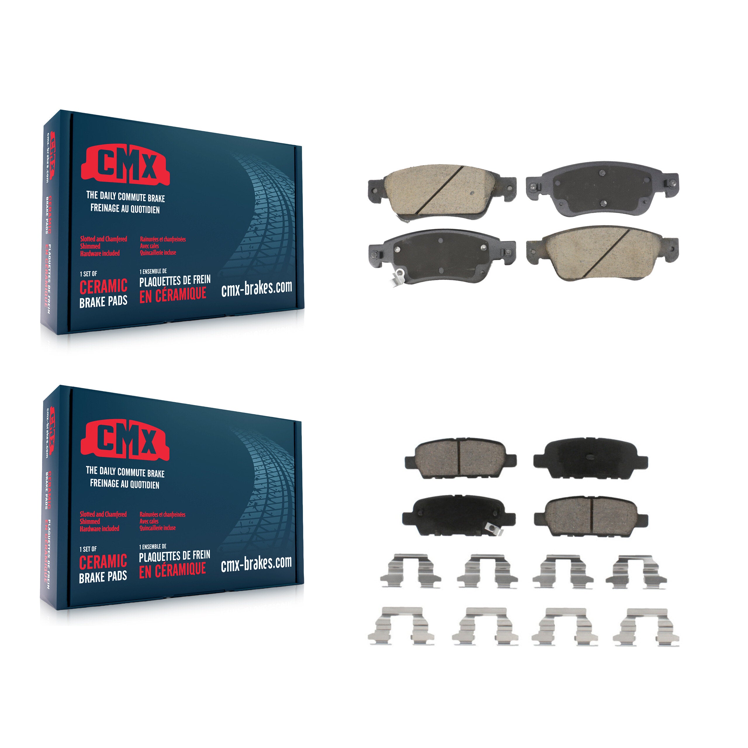 CMX KCX-100589 Disc Brake Pad for 2007-2015 INFINITI Q60, INFINITI G35 - Front and Rear product image