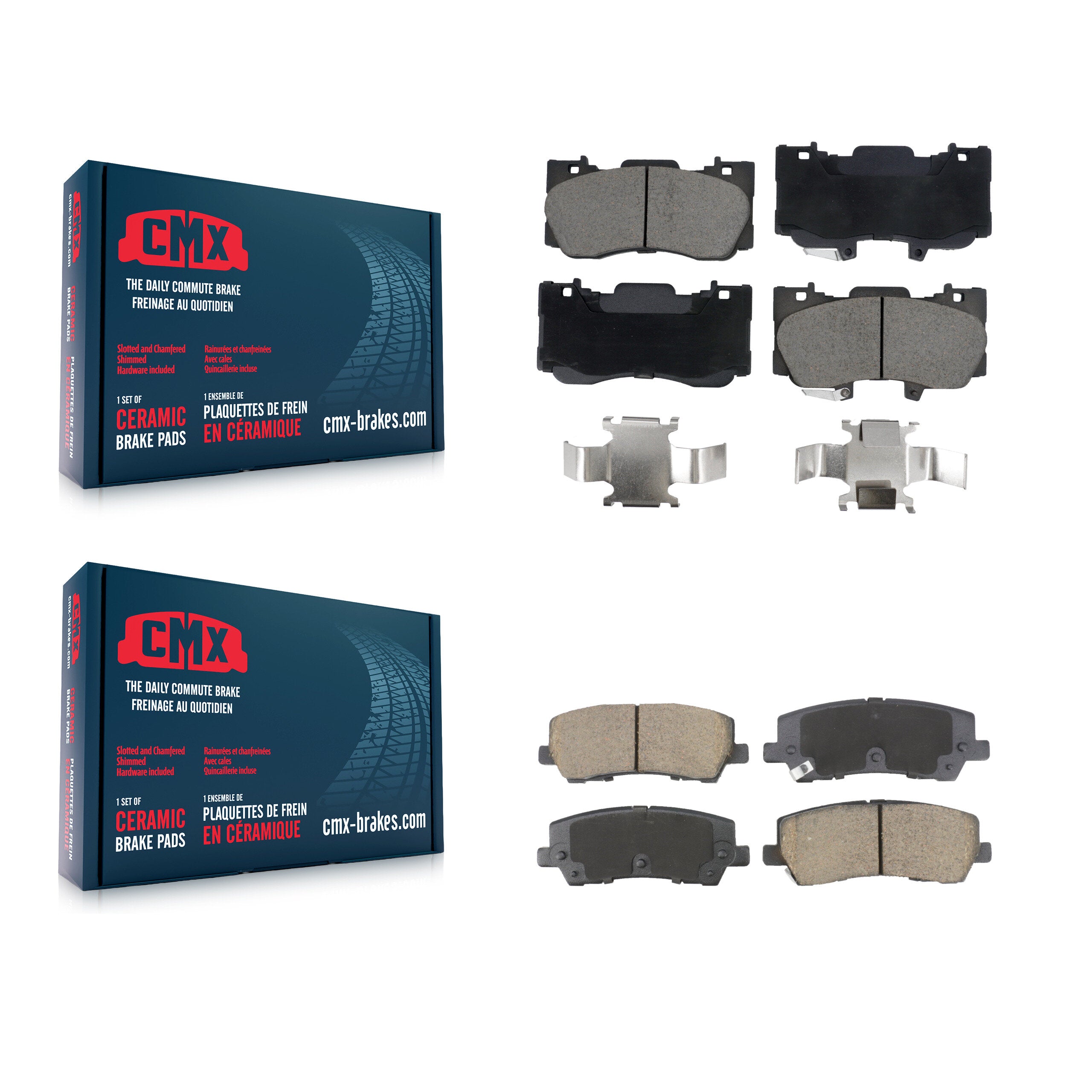 CMX KCX-100590 Disc Brake Pad for 2015-2022 Ford Mustang - Front and Rear product image