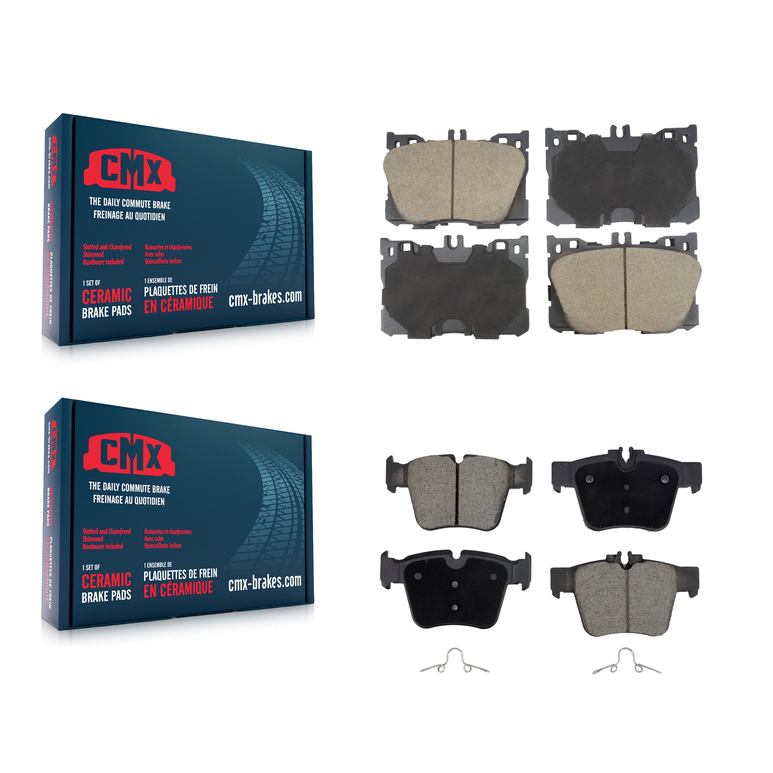 CMX KCX-100597 Disc Brake Pad for 2016-2023 Mercedes-Benz C43 AMG, Mercedes-Benz GLC350e, Mercedes-Benz GLC43 AMG & more - Front and Rear product image