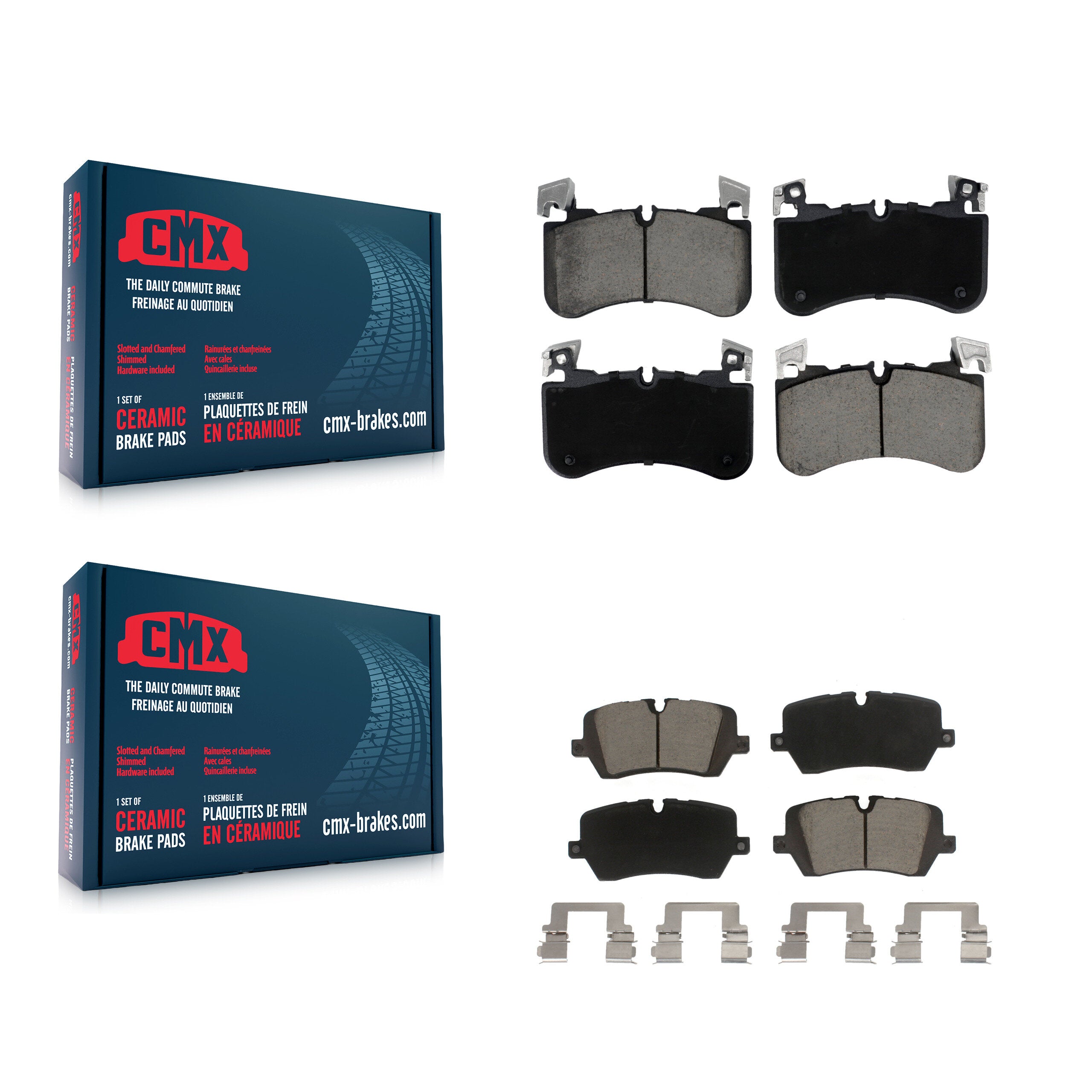 CMX KCX-100602 Disc Brake Pad for 2018-2021 Land Rover Defender 90, Land Rover Discovery, Land Rover Defender 110 & more - Front and Rear product image