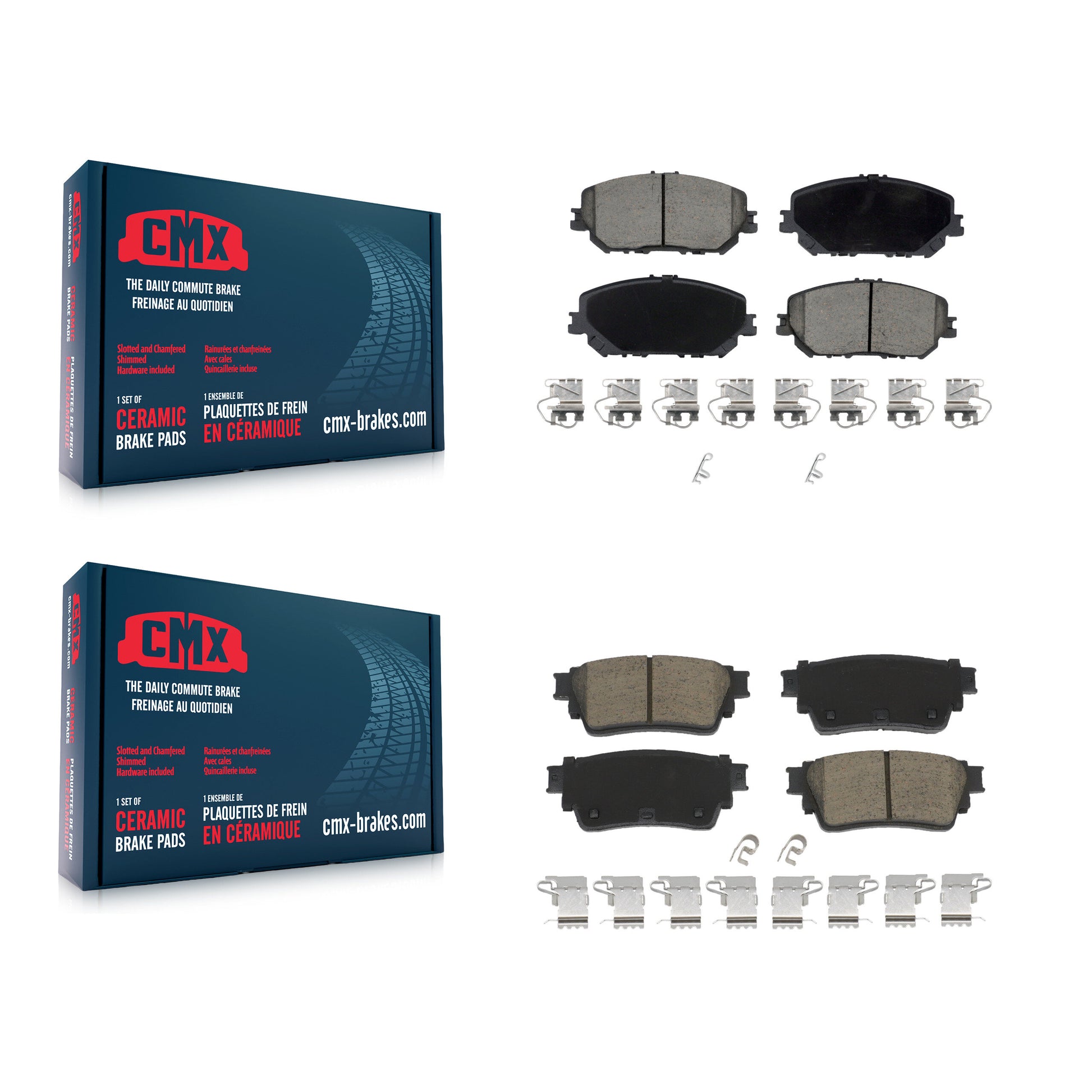 CMX KCX-100604 Disc Brake Pad for 2021-2023 Nissan Rogue - Front and Rear product image