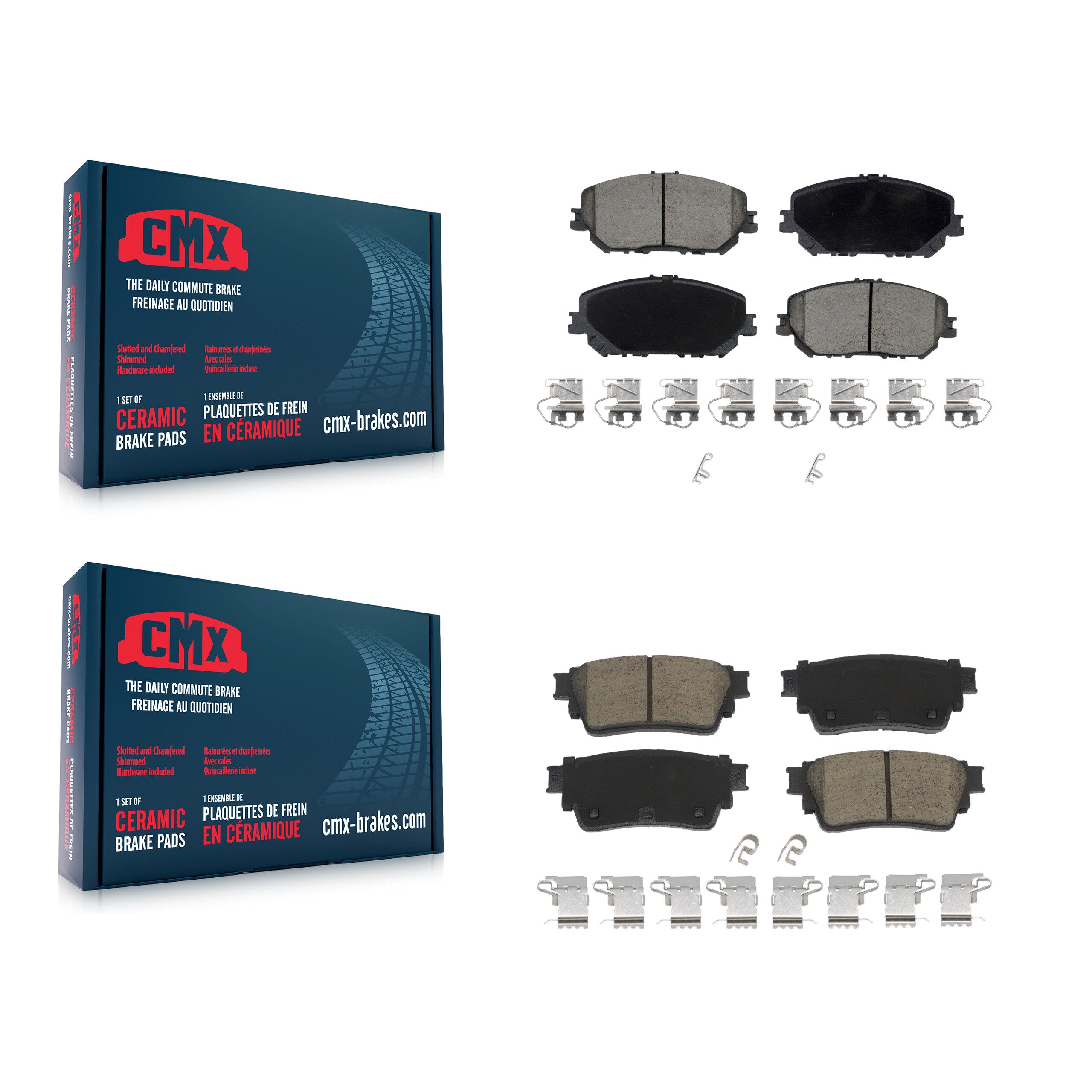 CMX KCX-100604 Disc Brake Pad for 2021-2023 Nissan Rogue - Front and Rear product image
