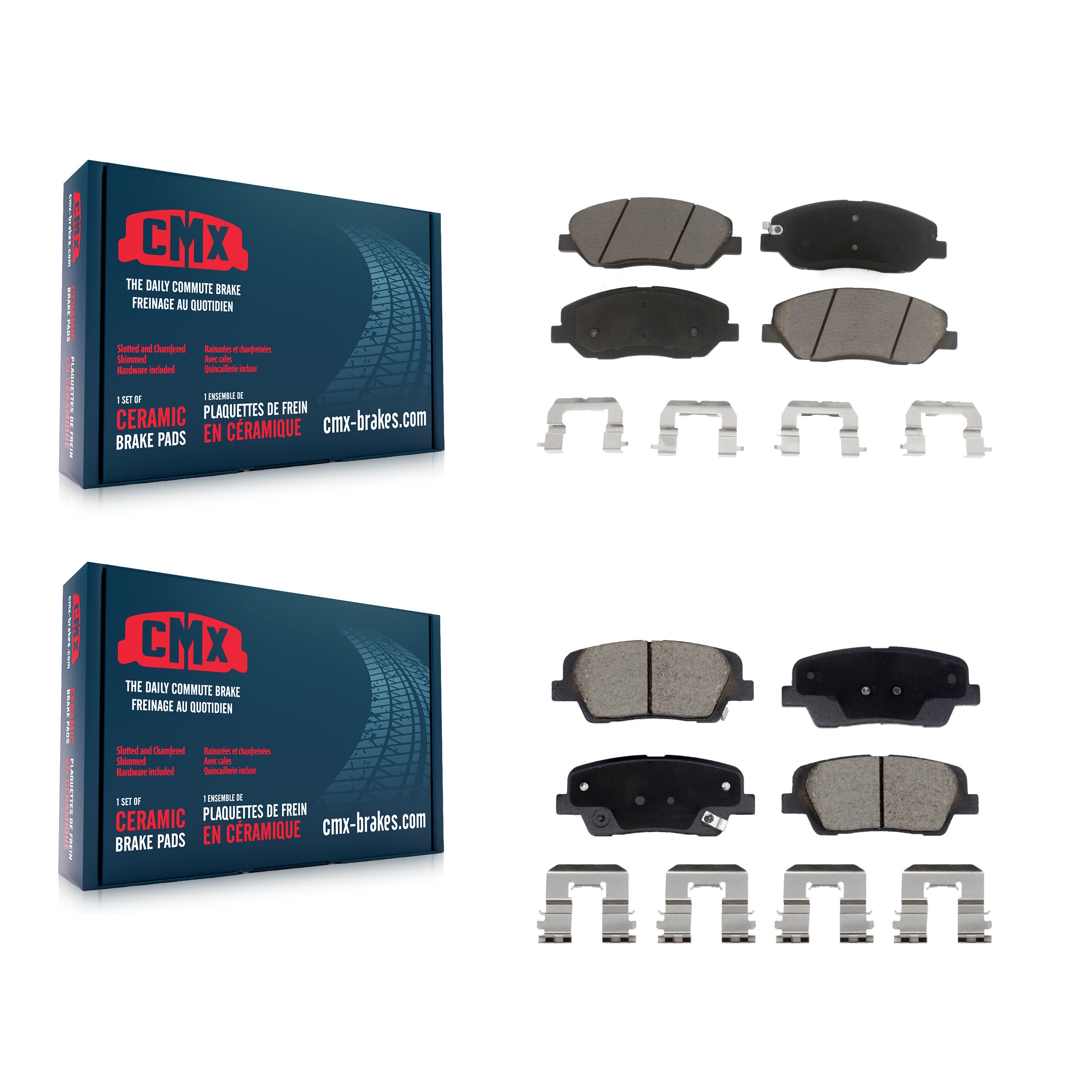 CMX KCX-100605 Disc Brake Pad for 2013-2016 Hyundai Santa Fe, Hyundai Santa Fe XL - Front and Rear product image